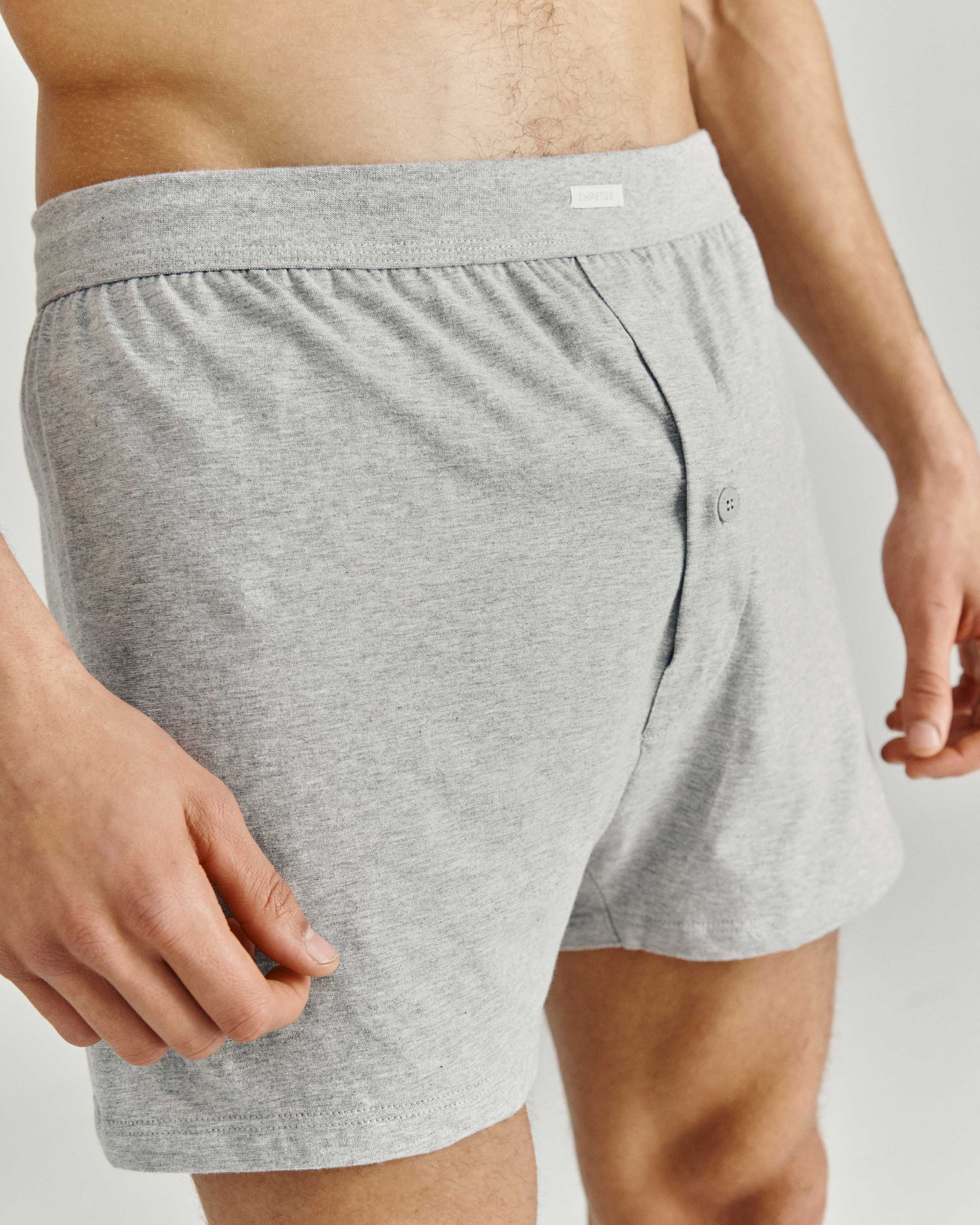Boxer boutonné en coton