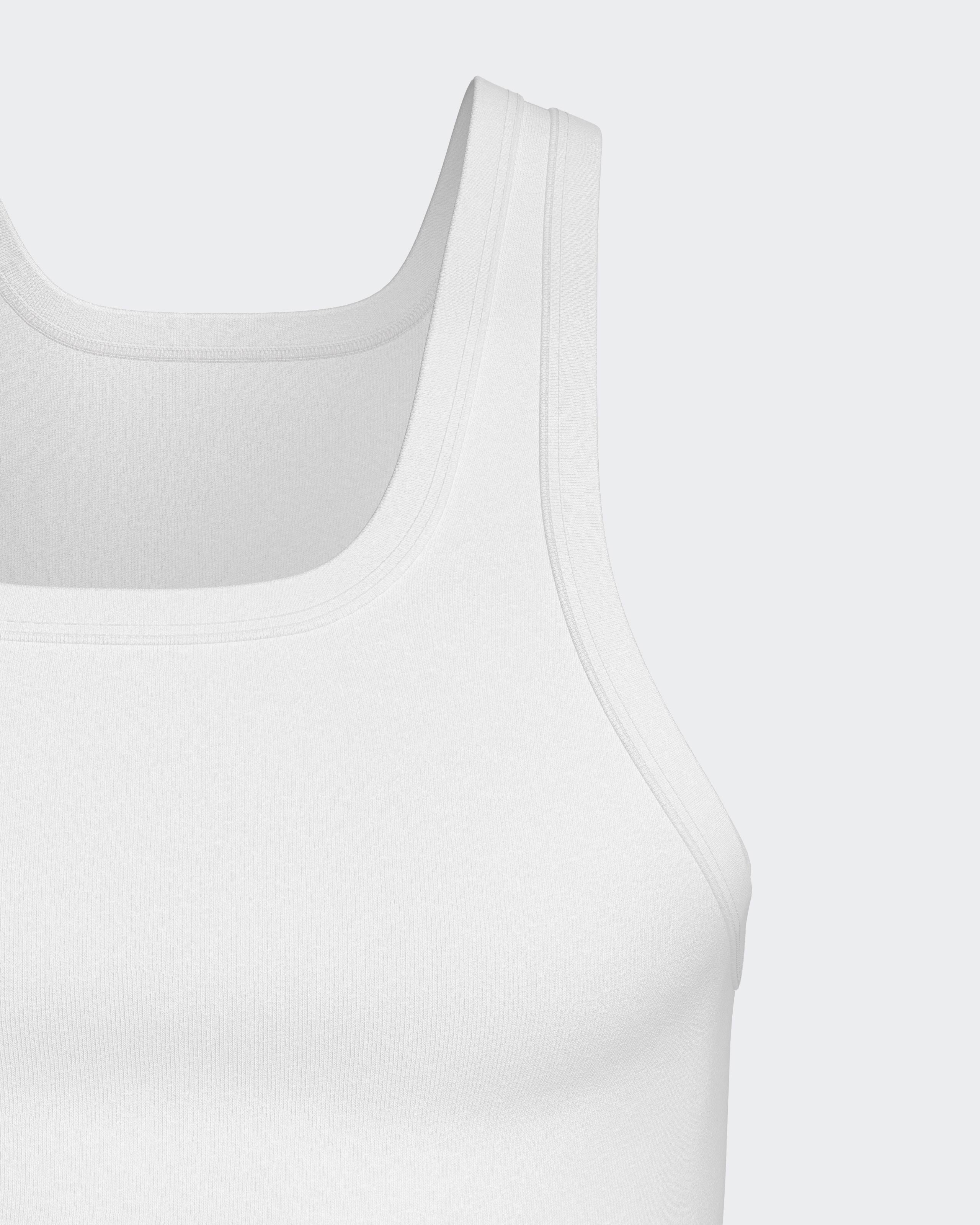 Tanktop Fine Rib Pure Cotton