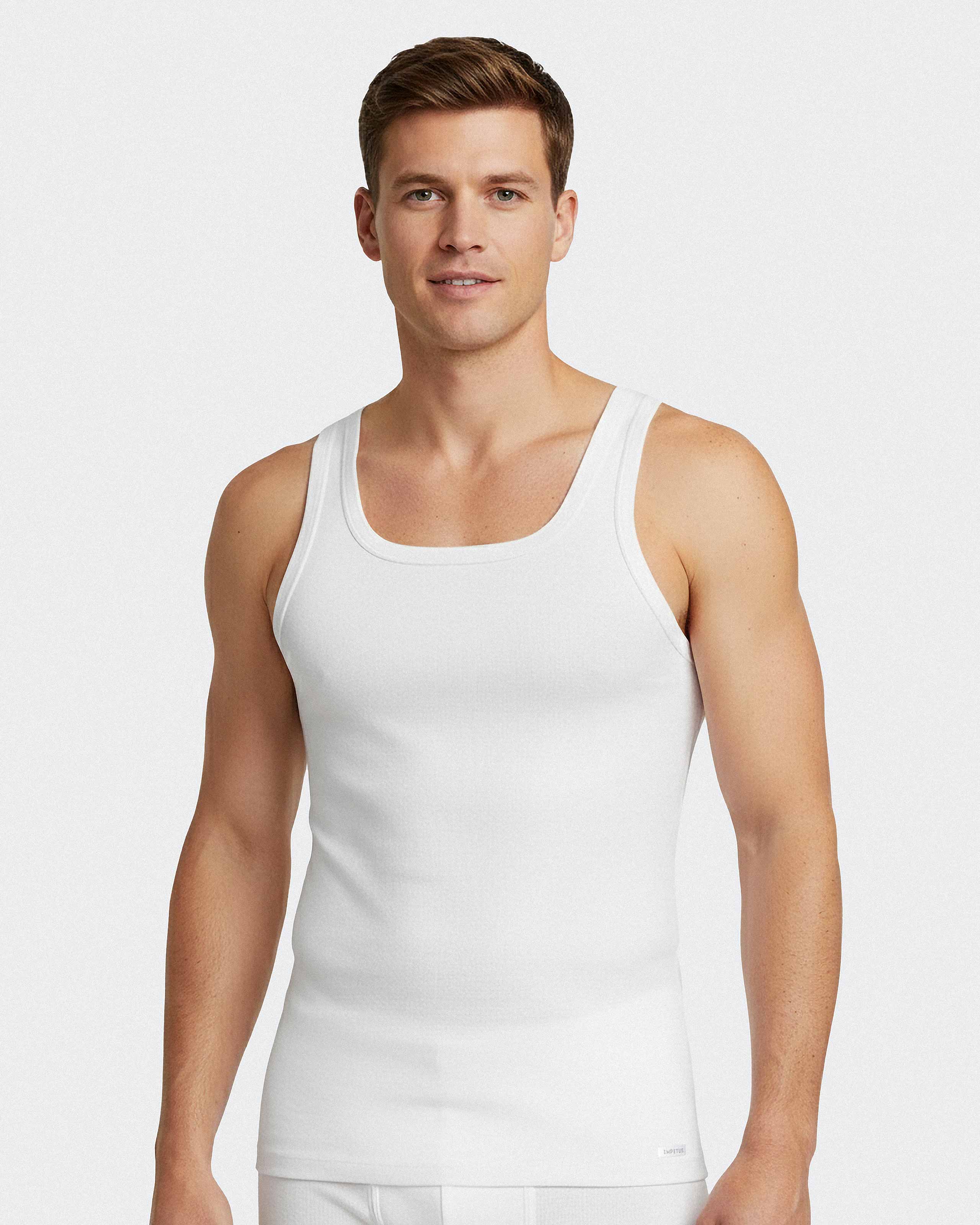 2 Pack Tanktop Fine Rib Pure Cotton