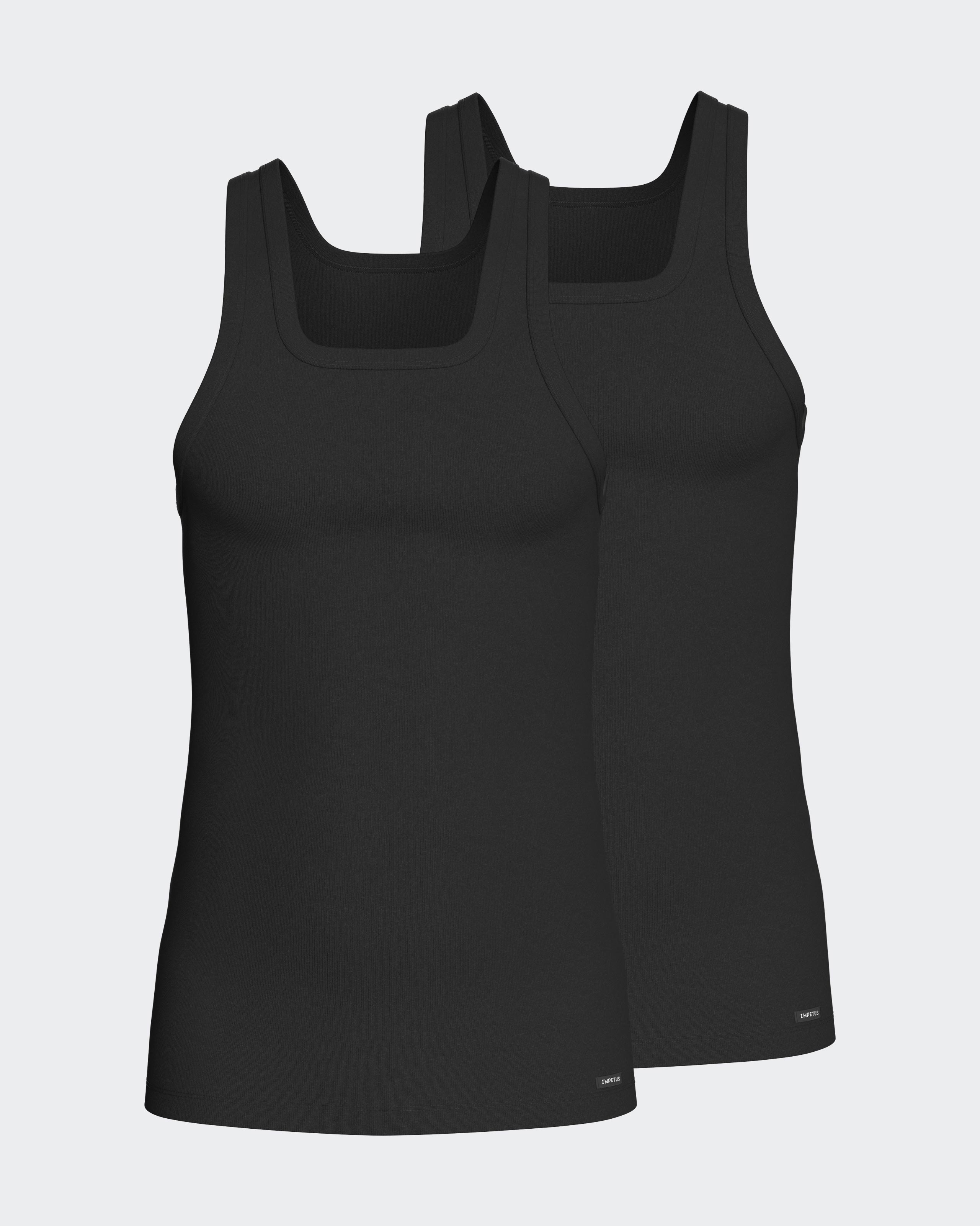 2 Pack Tanktop Fine Rib Pure Cotton