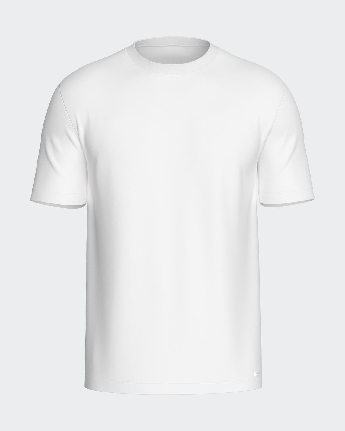 T-shirt O Neck Rib Pure Cotton