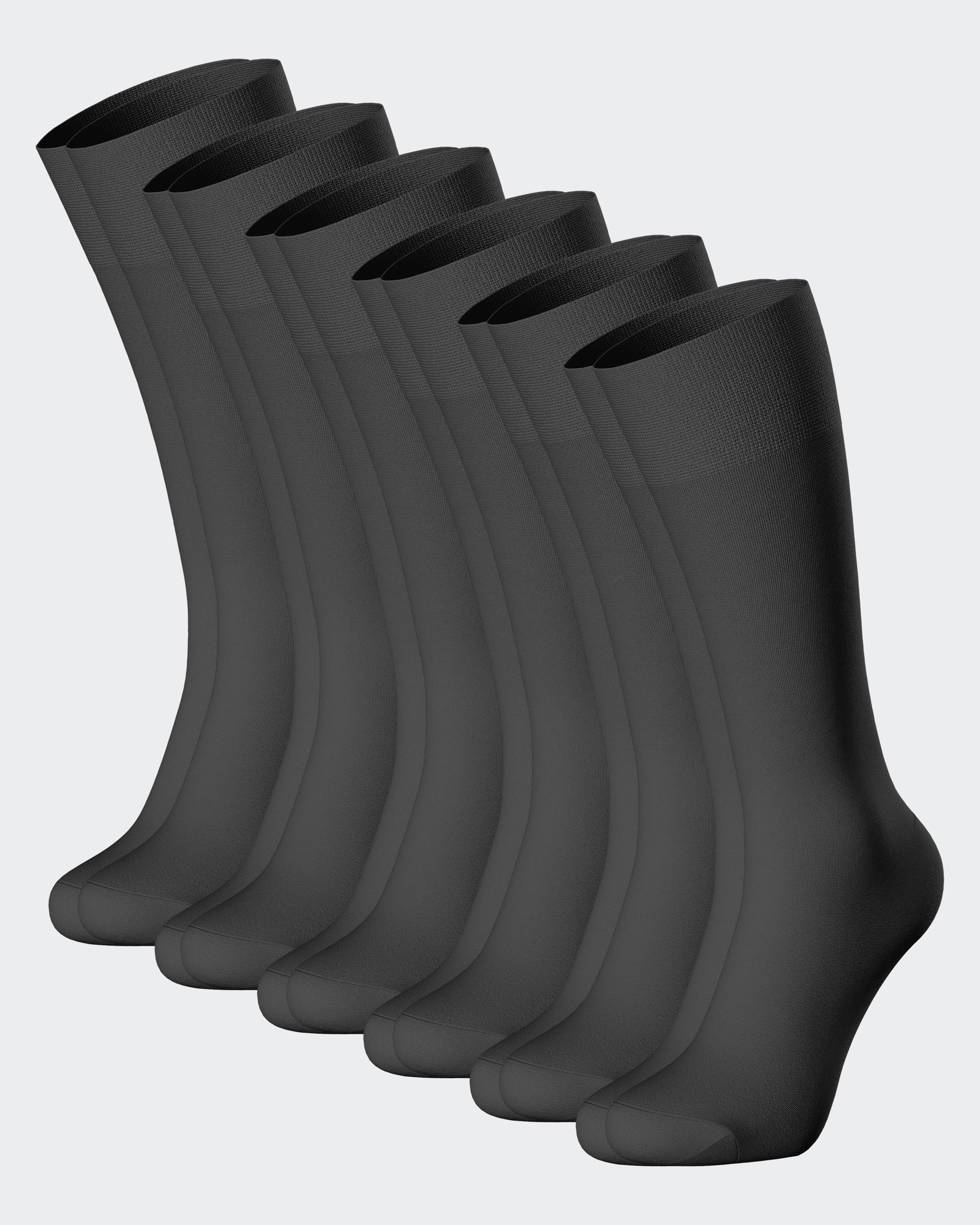 6 Pack Mercerized Cotton Socks