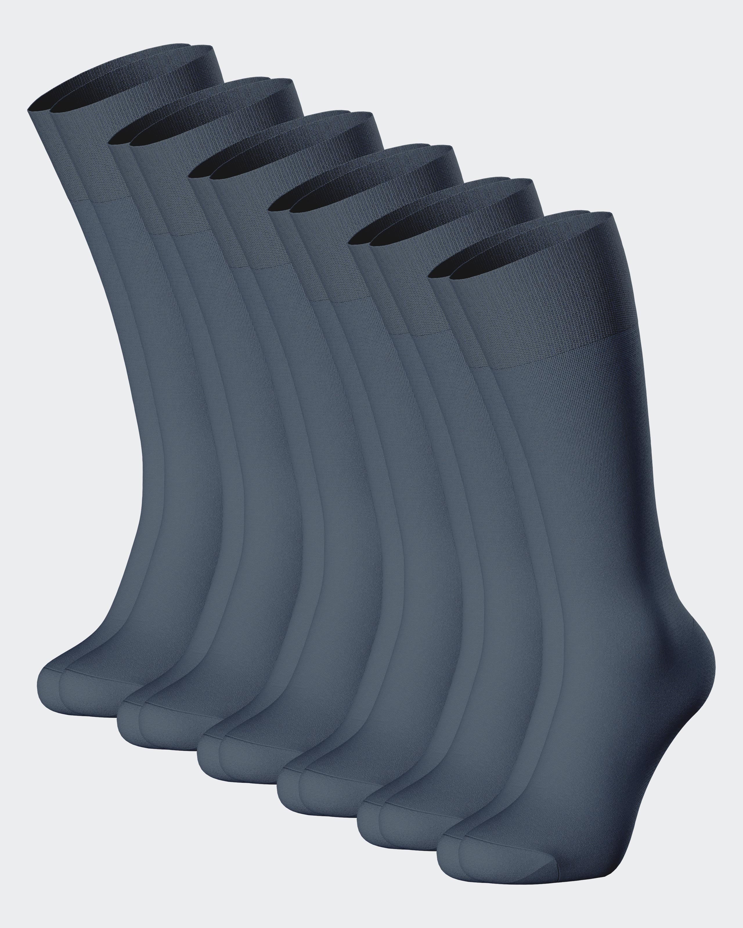 6 Pack Mercerized Cotton Socks