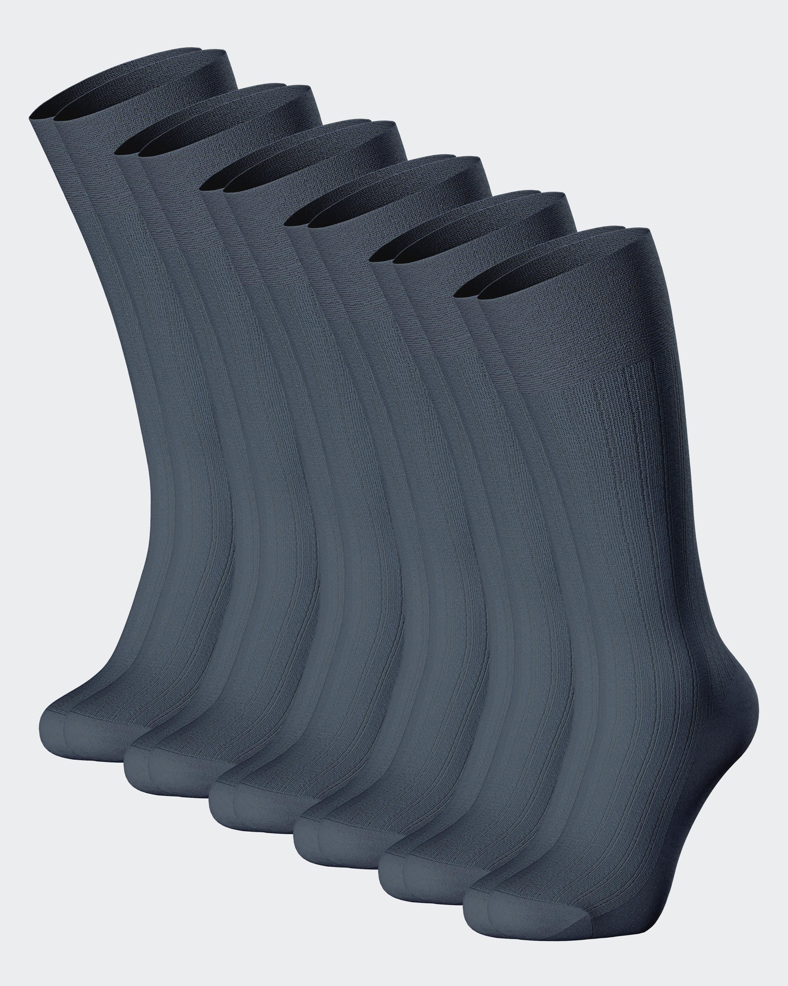 6 Pack Mercerized Cotton Socks