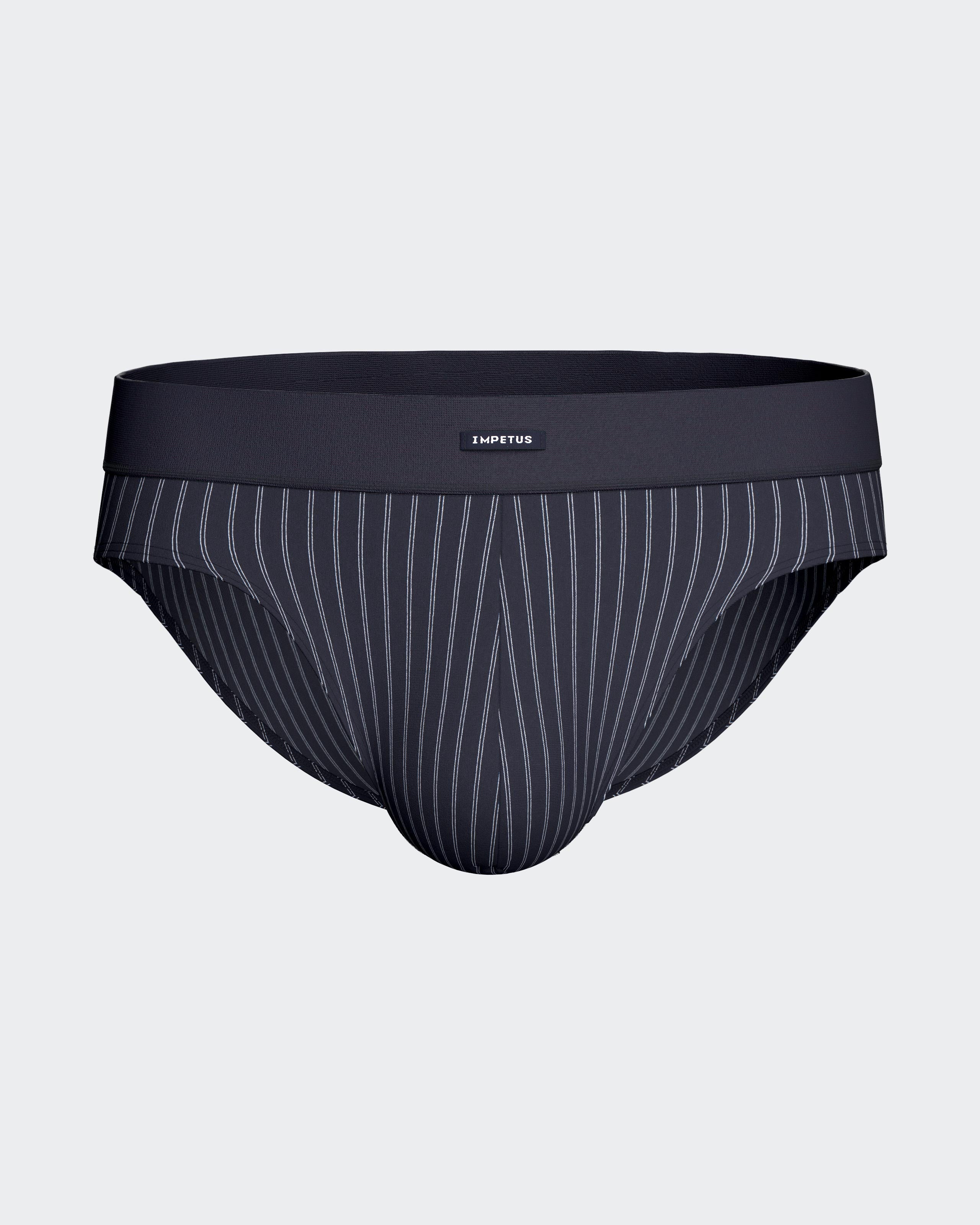 Slip rayures en coton élasthanne