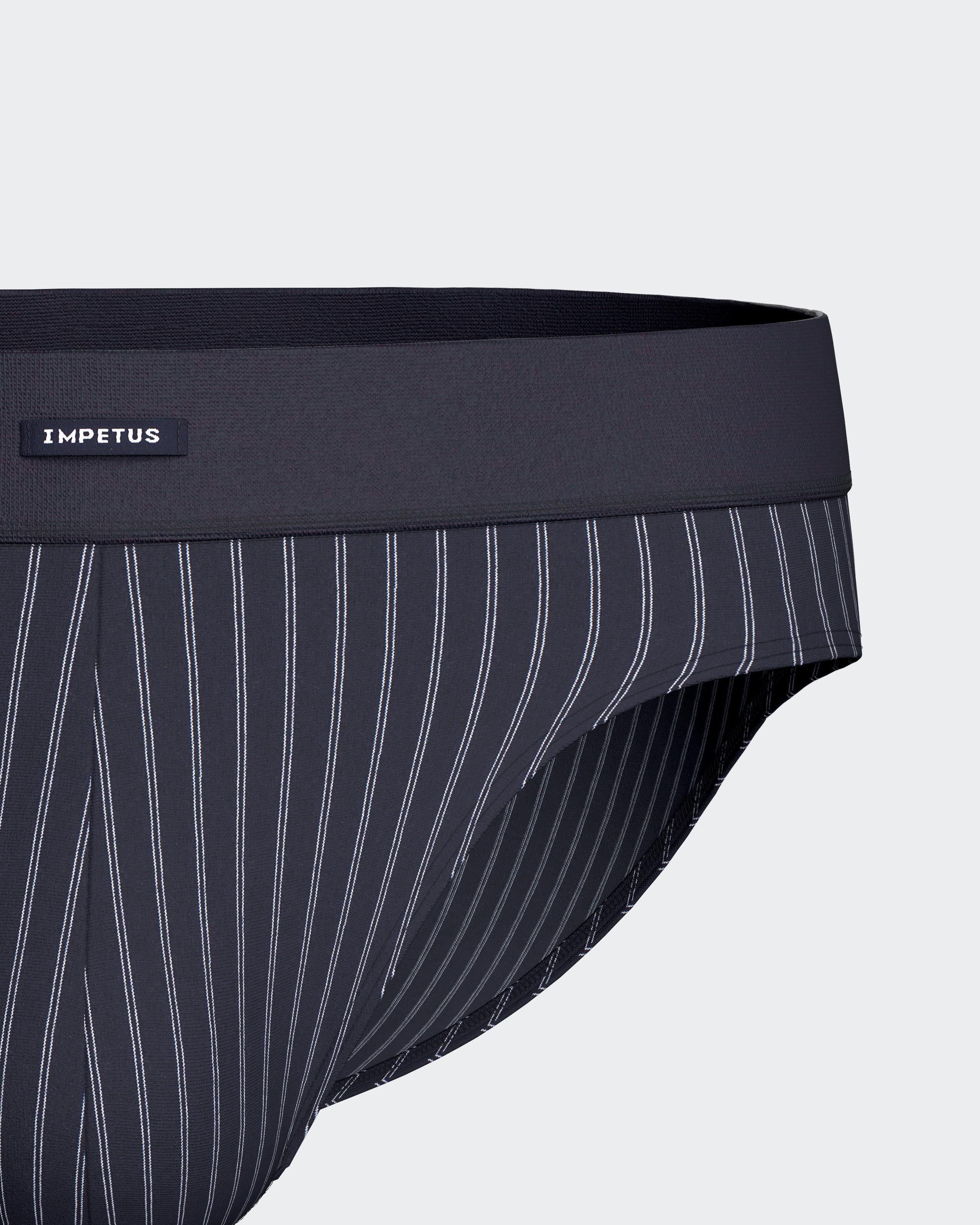 Slip rayures en coton élasthanne