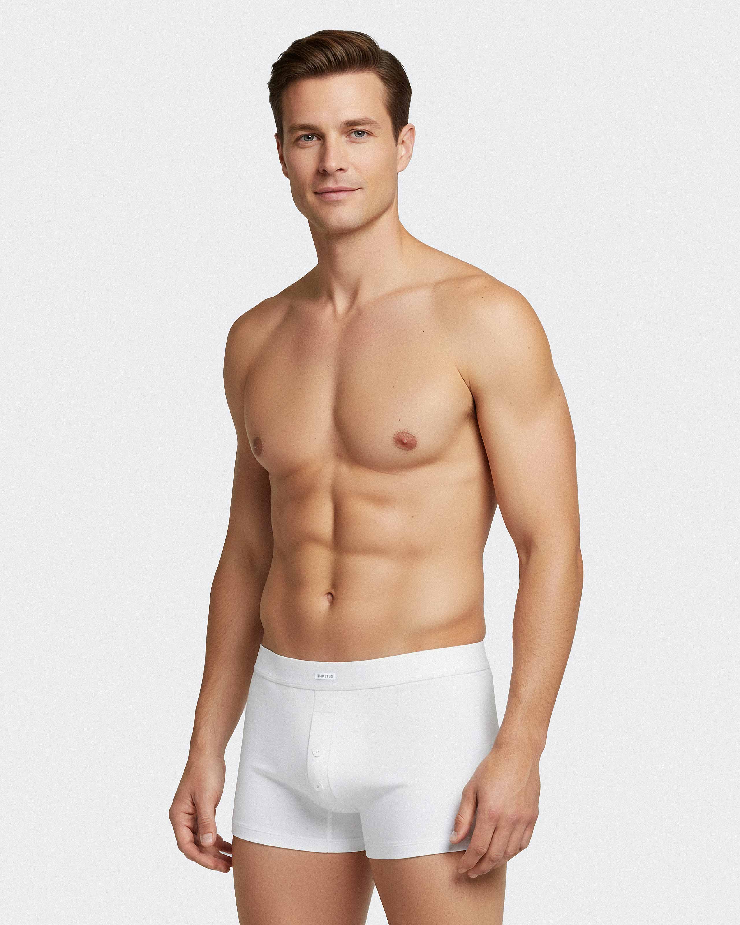 Boxer Button Cotton Stretch