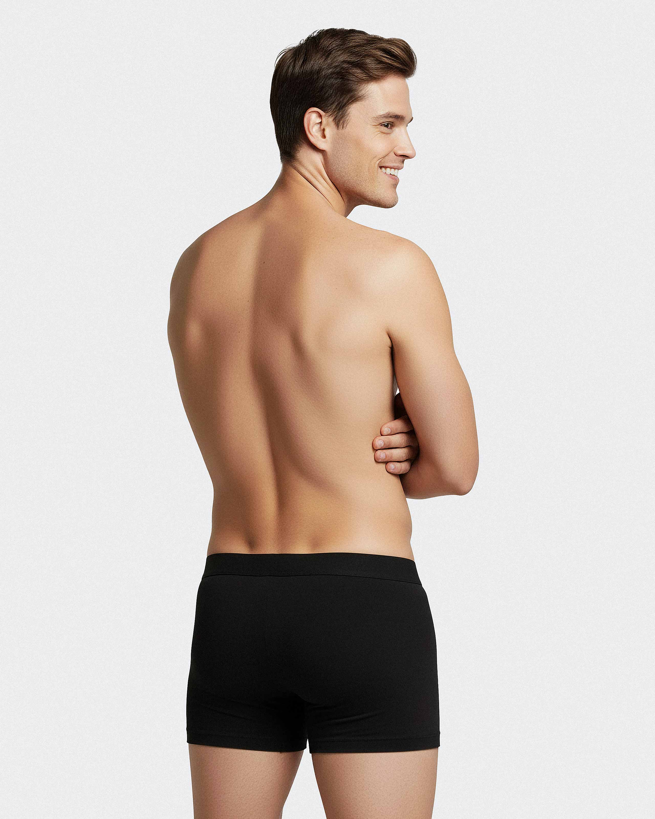 Boxer boutonnée en coton élasthanne