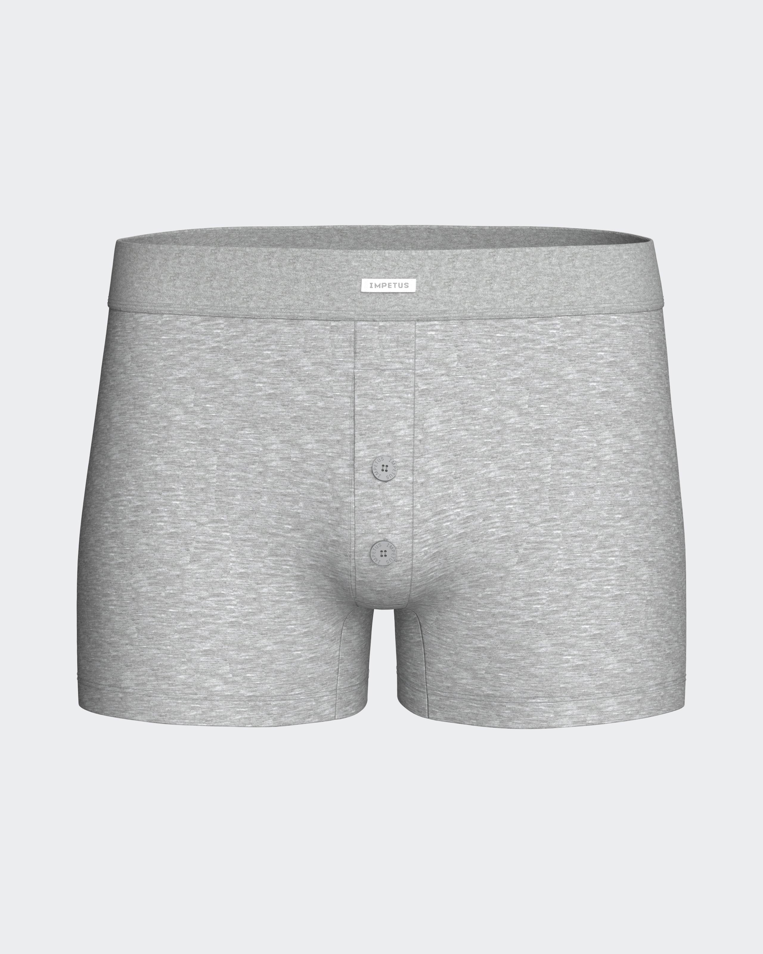Boxer boutonnée en coton élasthanne