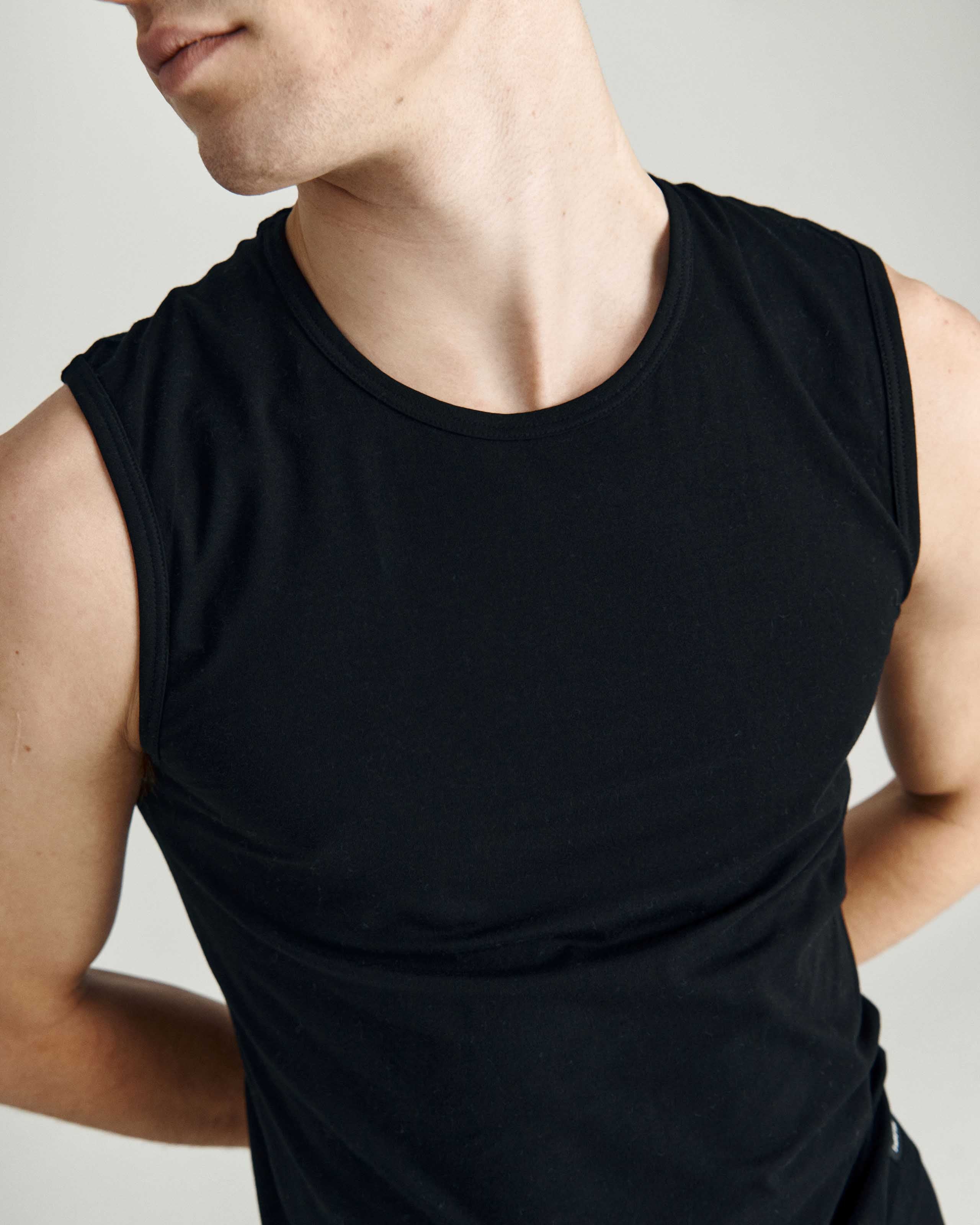 Herren Tanktop Baumwoll-Stretch
