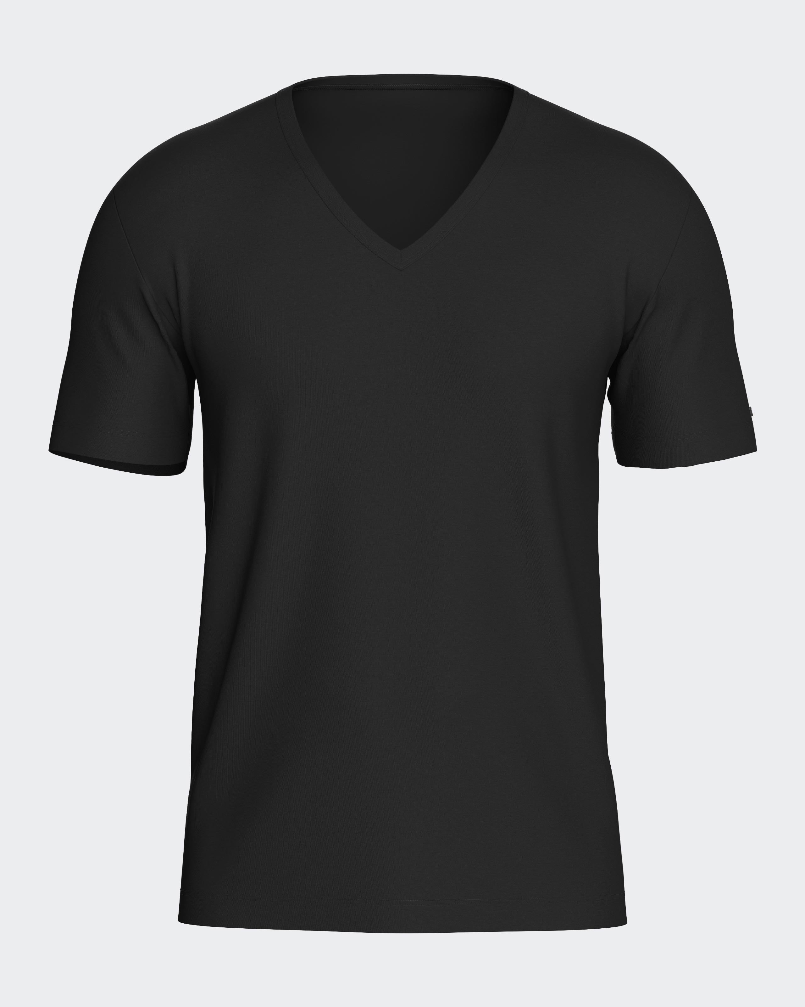Herren T-Shirt mit V-Ausschnitt Baumwoll-Stretch