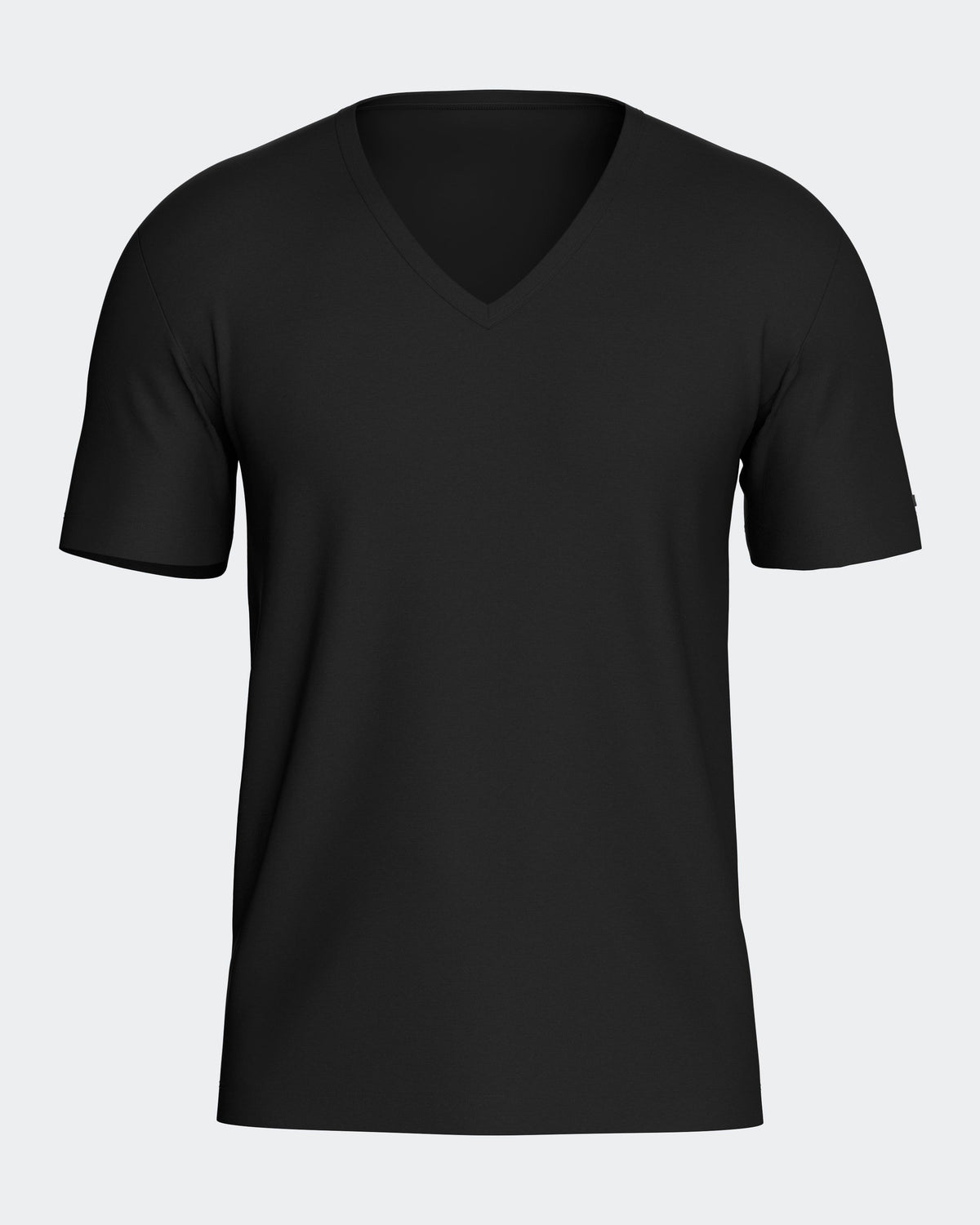 Men's V-neck T-shirt Cotton Stretch