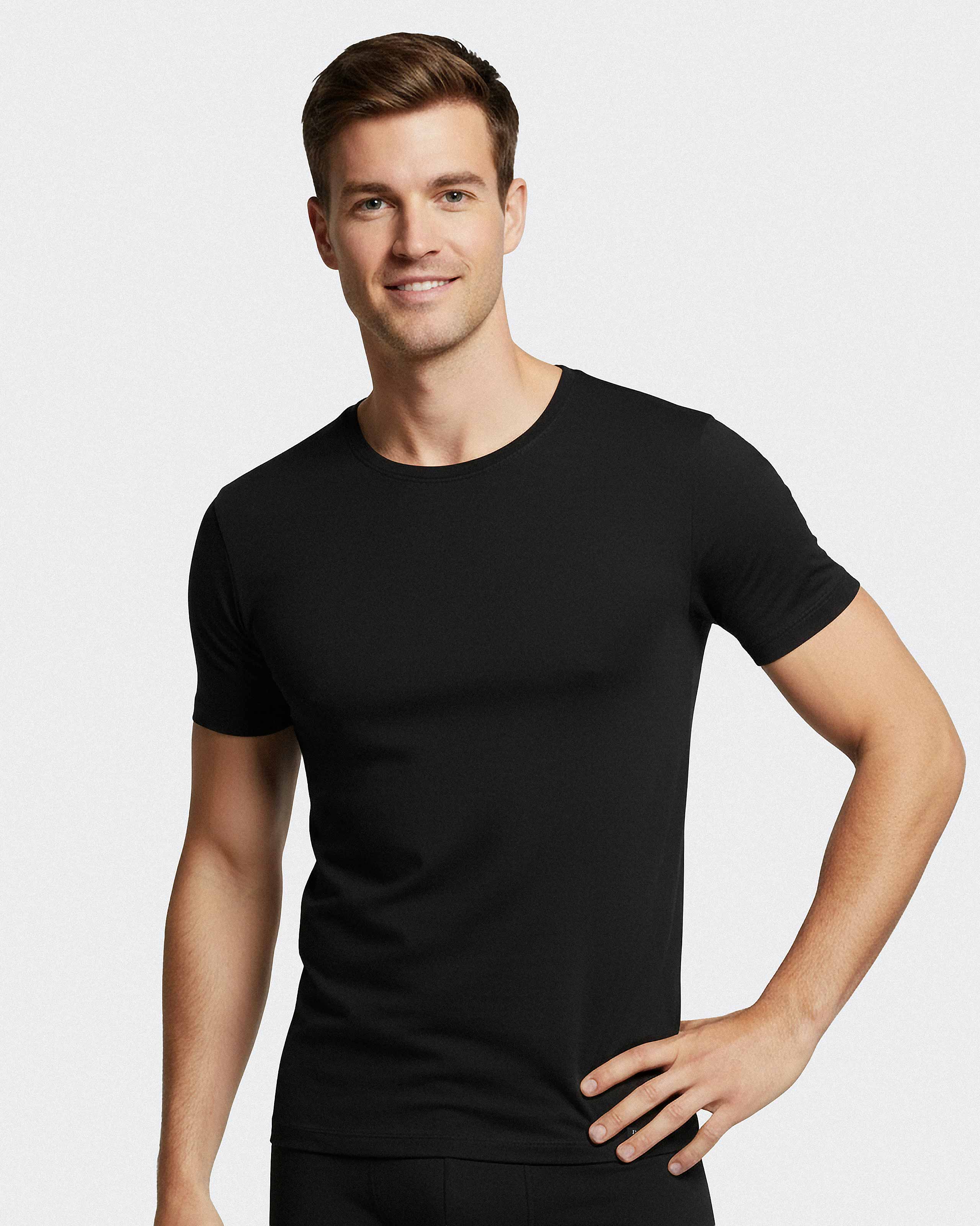 T-shirt O Neck Cotton Stretch