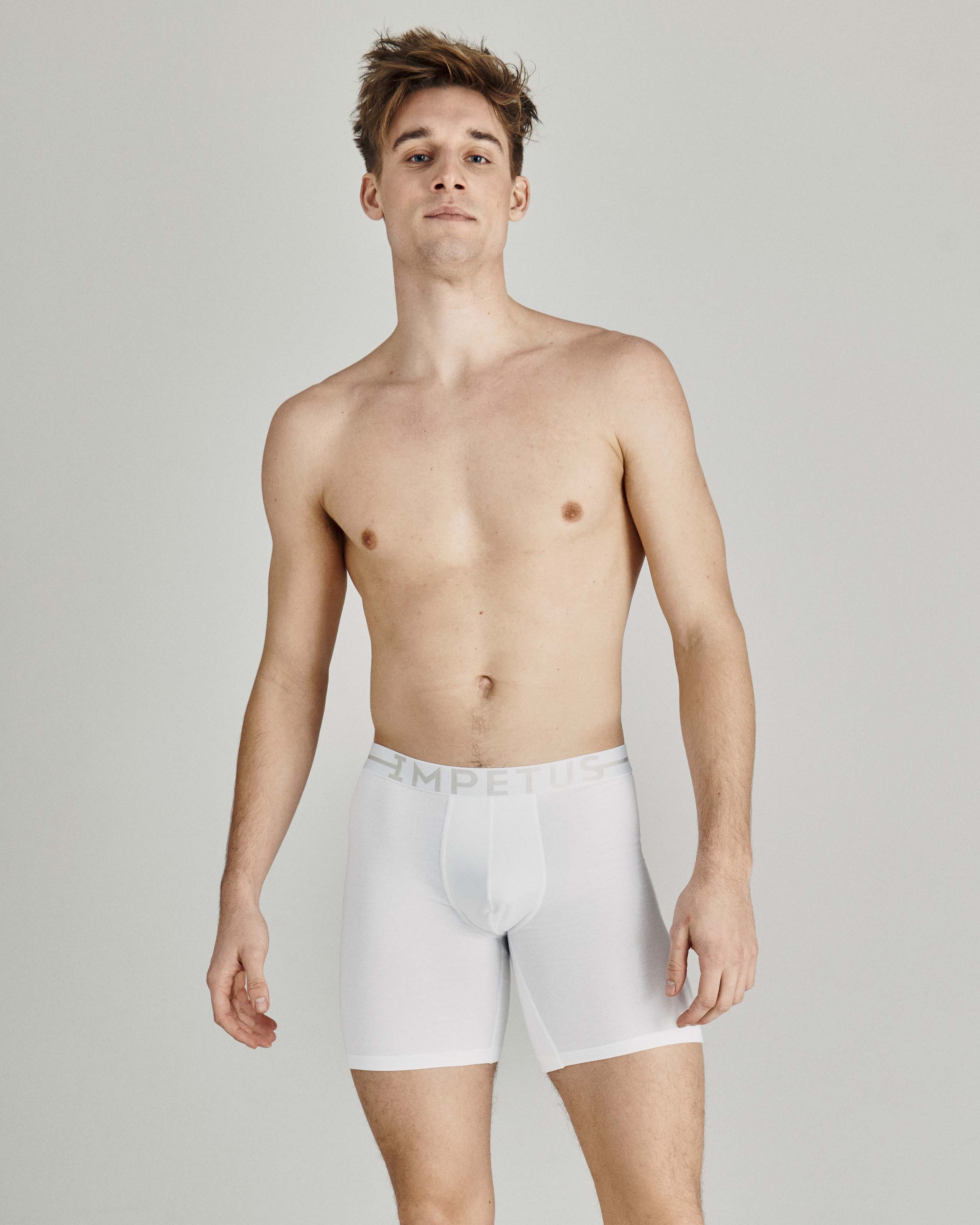 Men's long boxer Cotton Stretch
