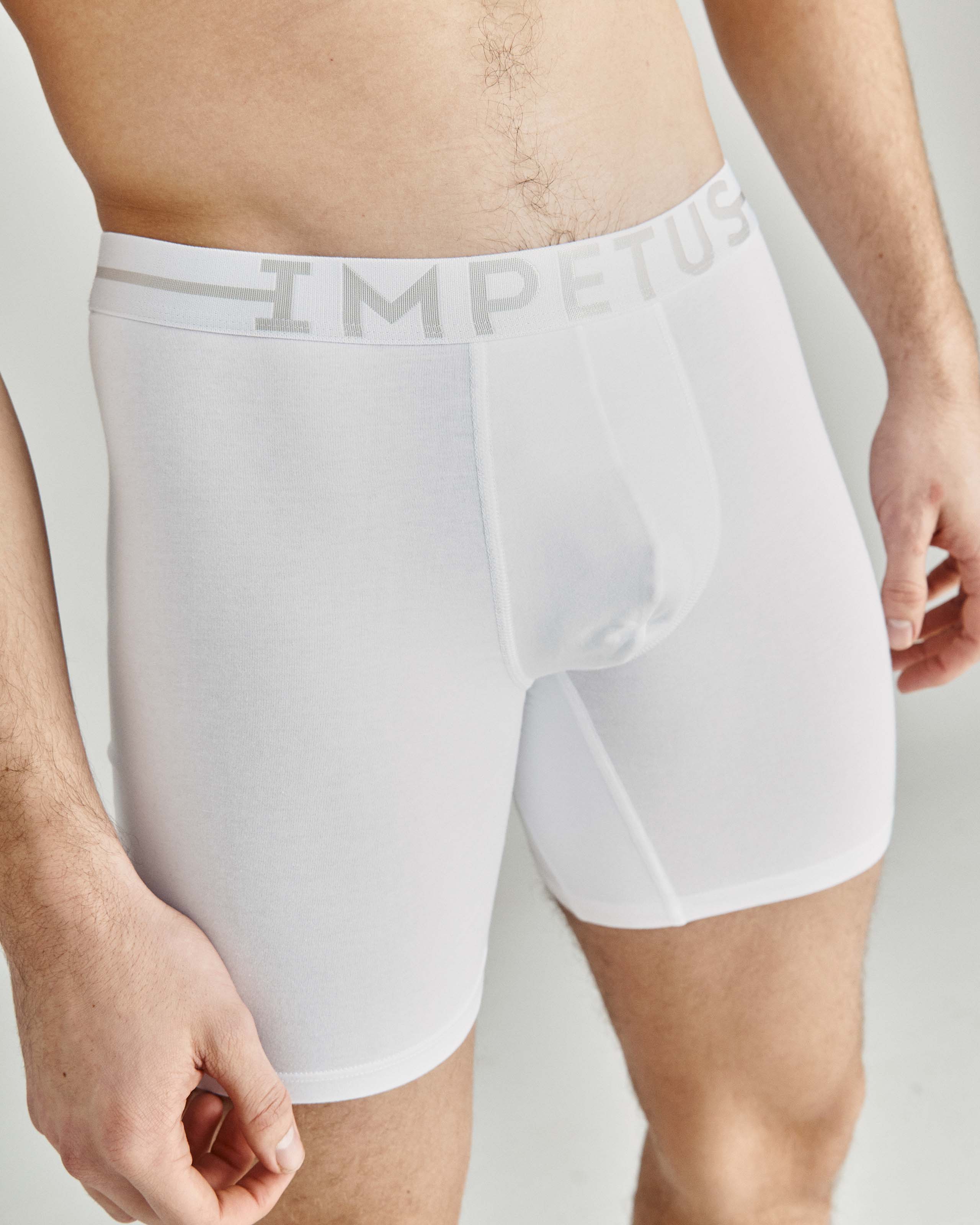 Men's long boxer Cotton Stretch
