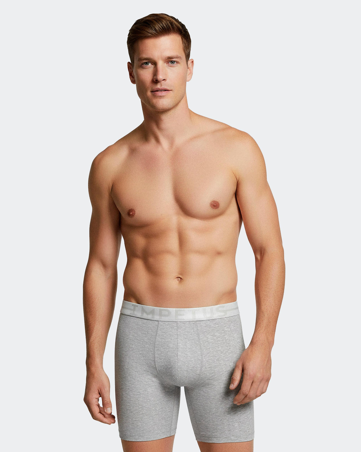 Men's long boxer Cotton Stretch