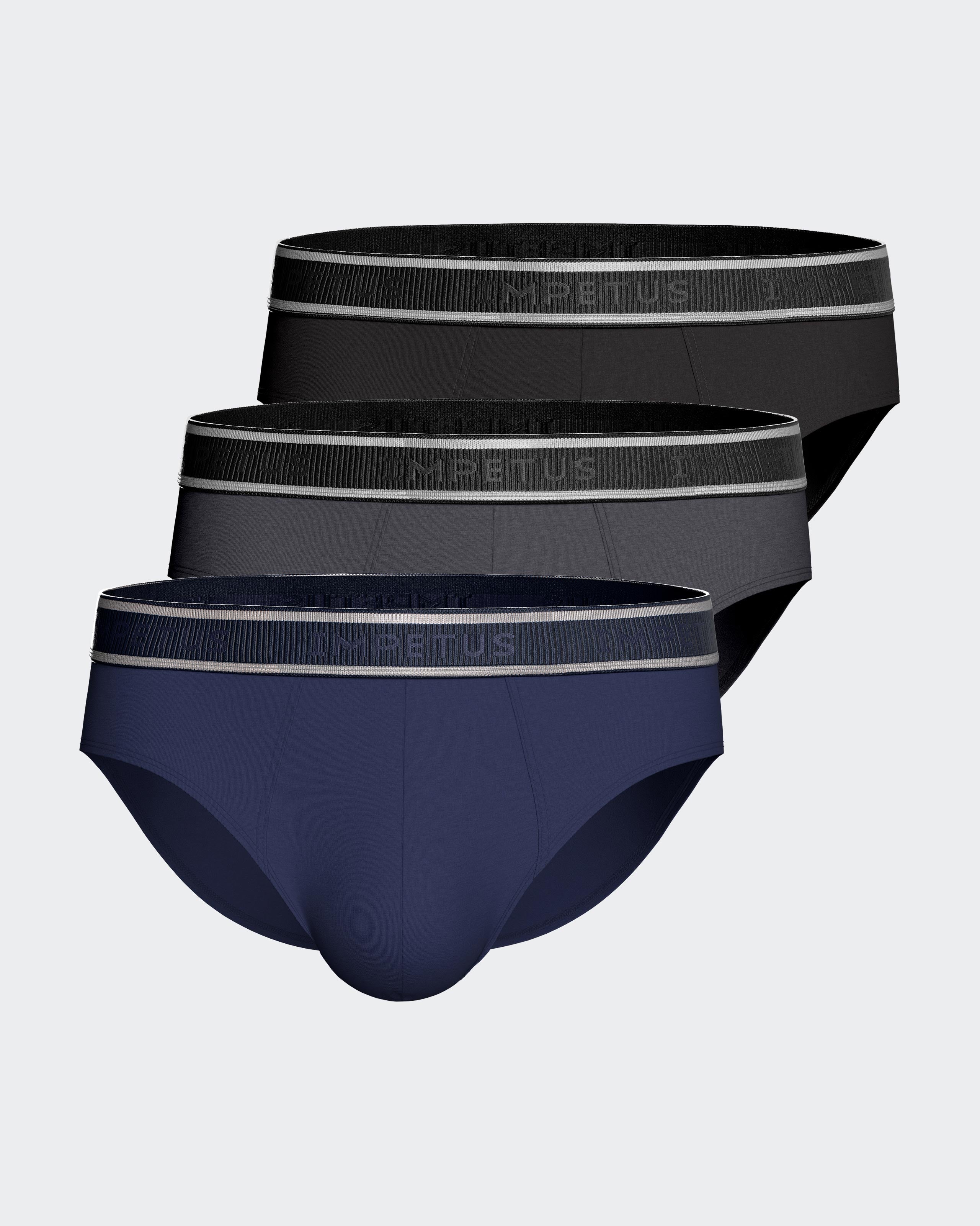 Packung mit 3 Herren-Slips aus Baumwoll-Stretch