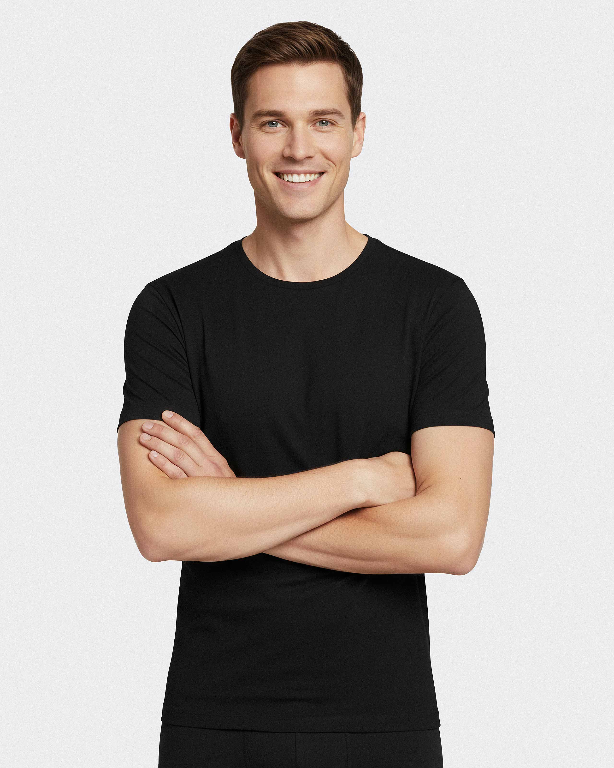 T-shirt of man in Wool Lyocell