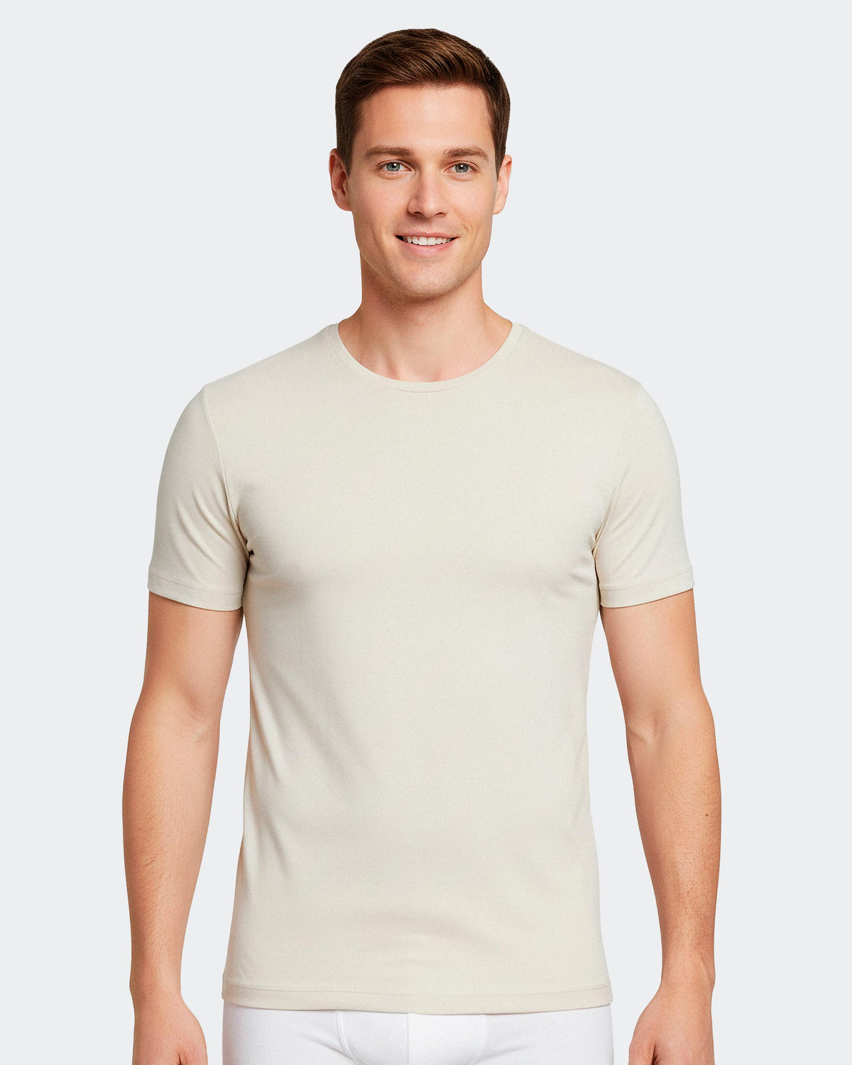 T-shirt of man in Wool Lyocell
