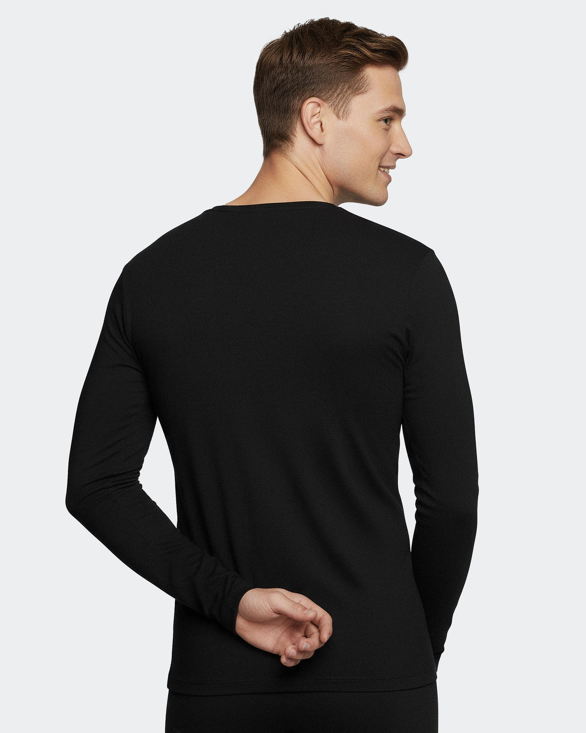 T-shirt long sleeves of man in Wool Lyocell
