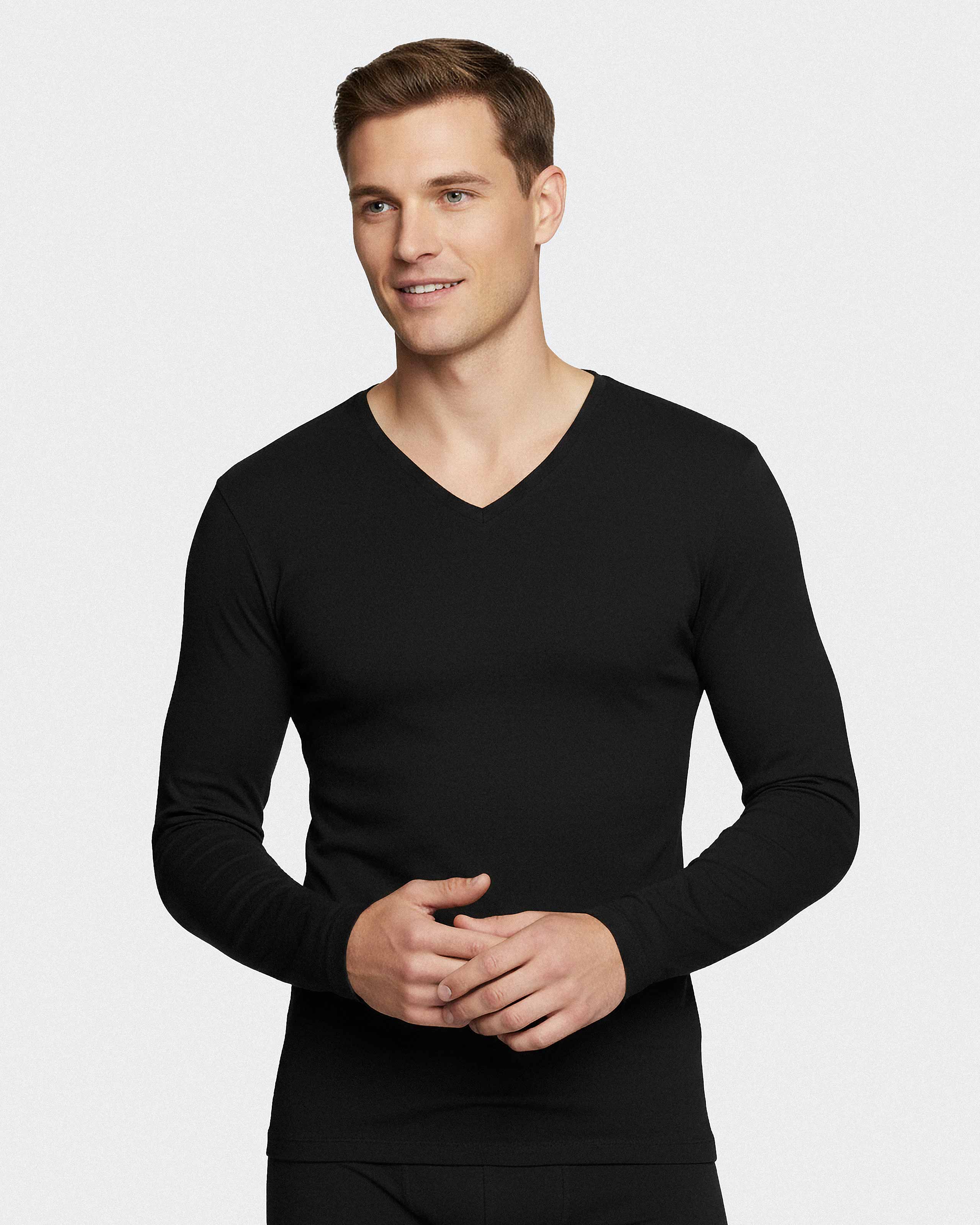 T-Shirt lange Ärmel aus Woll-Lyocell