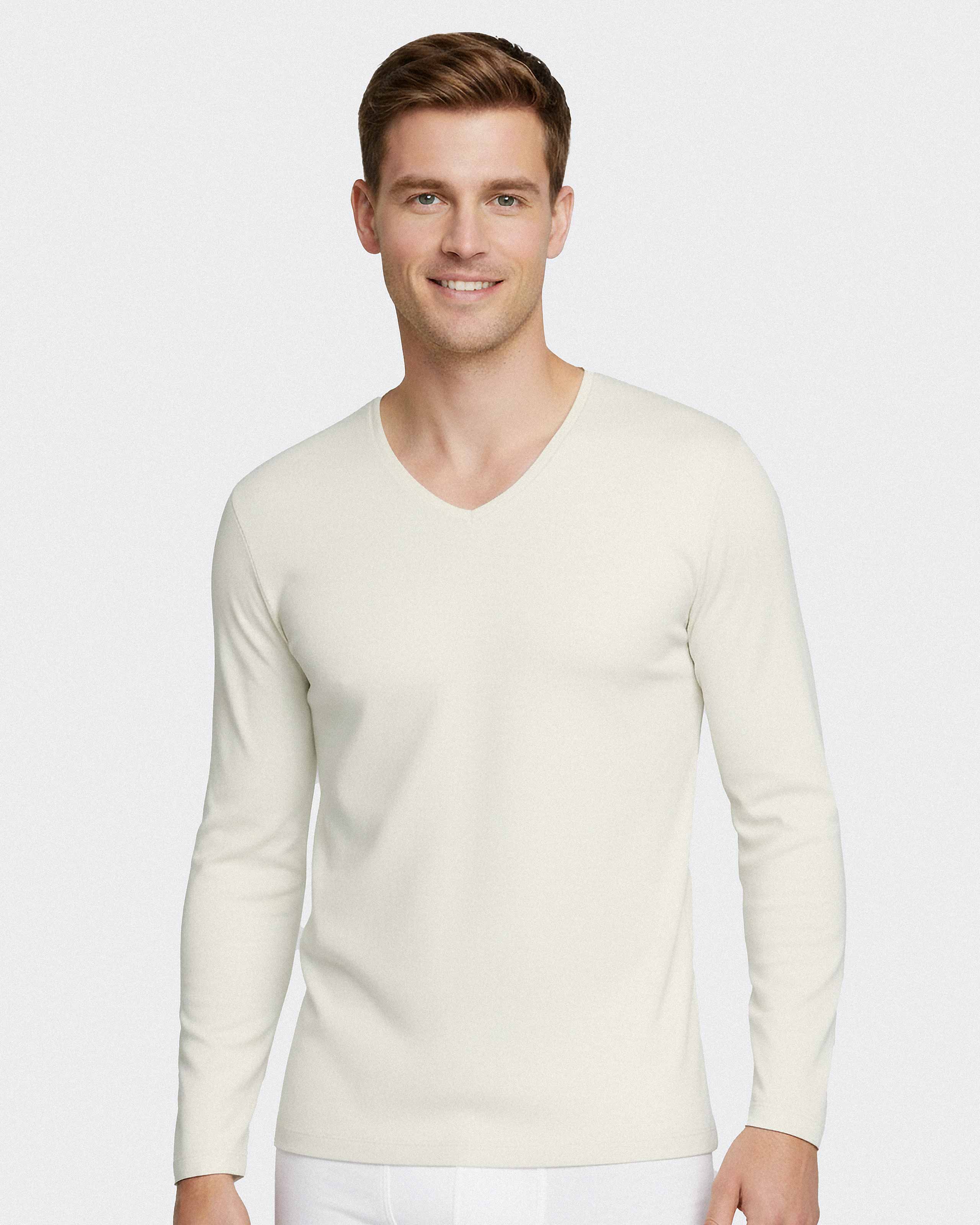 T-shirt long sleeves of man in Wool Lyocell