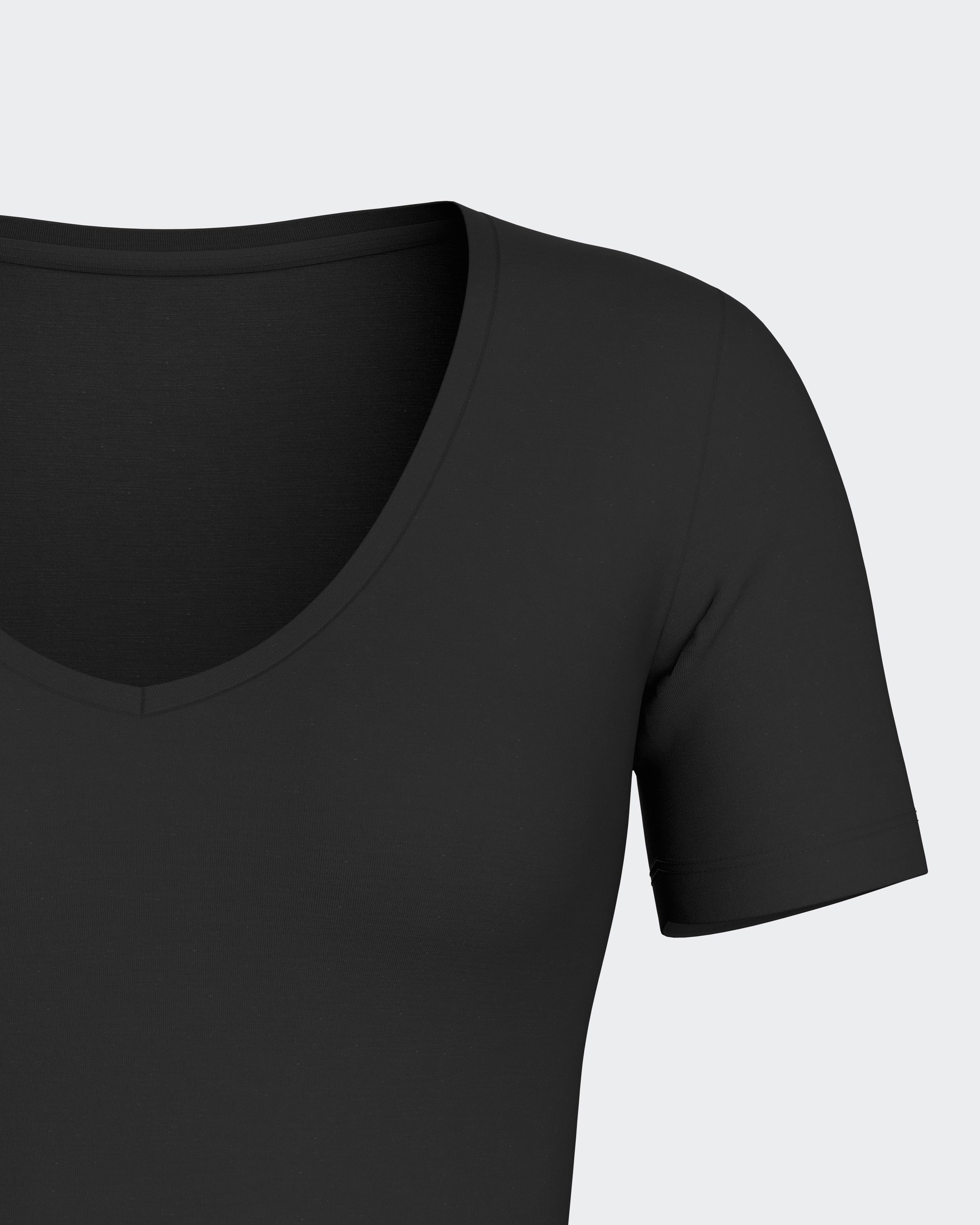 T-Shirt V Neck Wool Lyocell