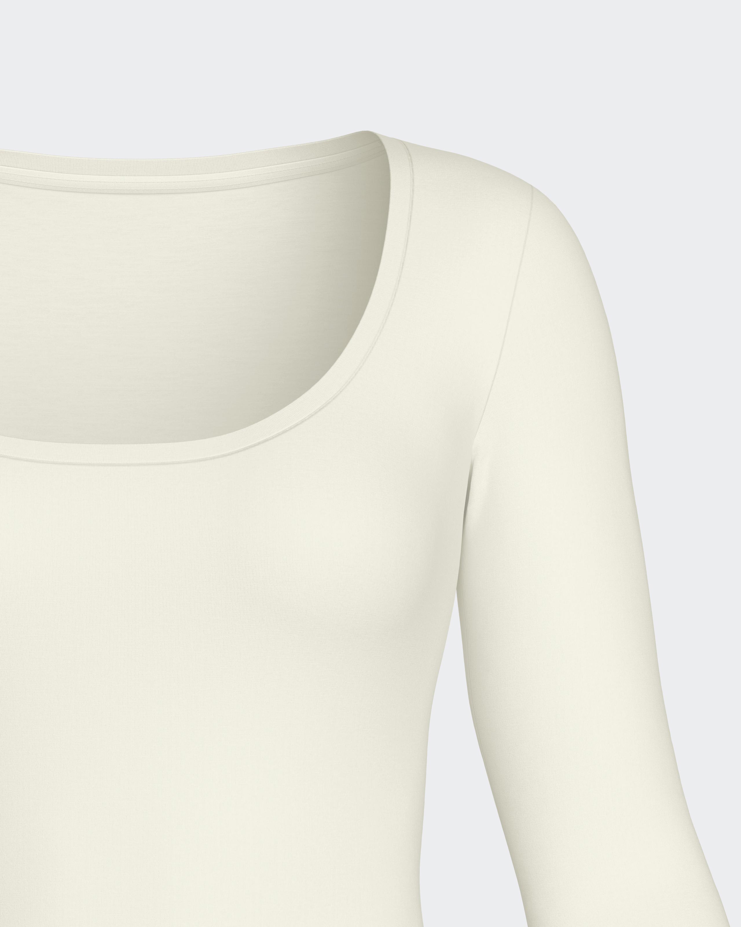 T-shirt long sleeves of woman in Wool Lyocell