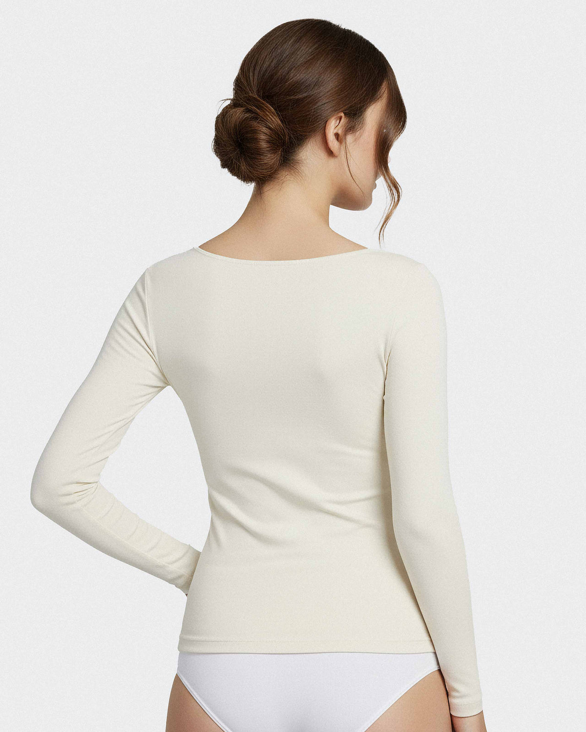 T-Shirt lange Ärmel aus Woll-Lyocell