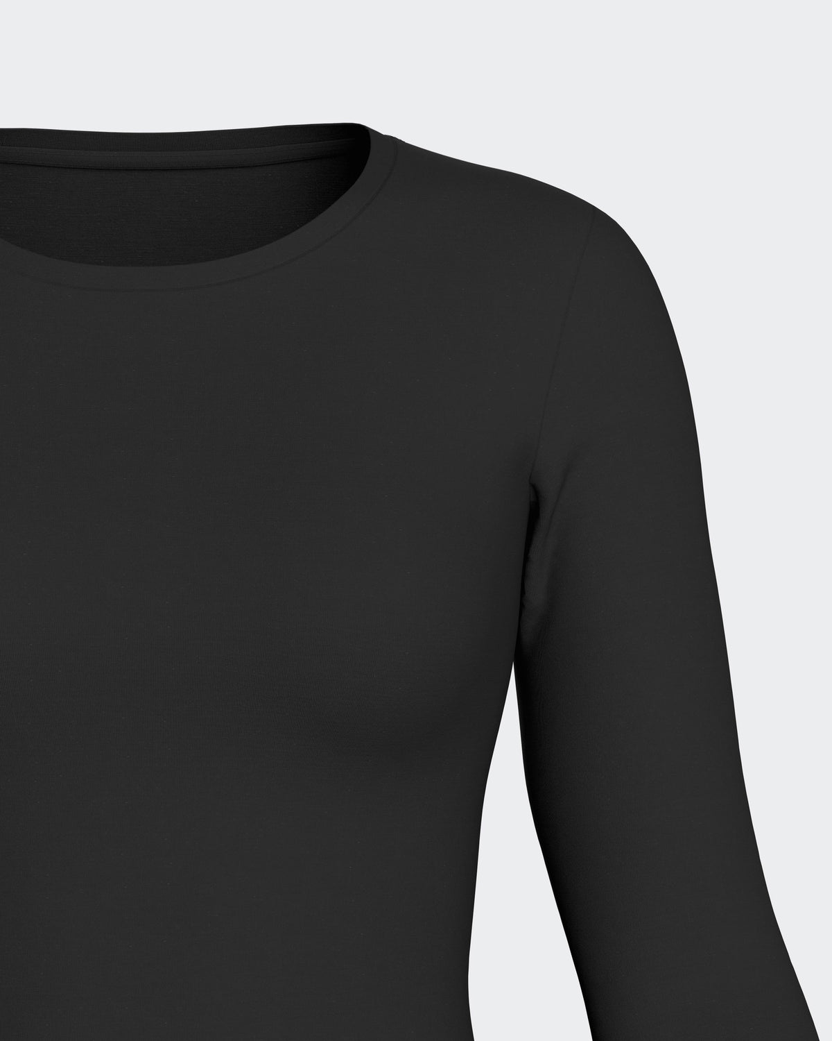 Long sleeve T-shirt O neck Wool Lyocell