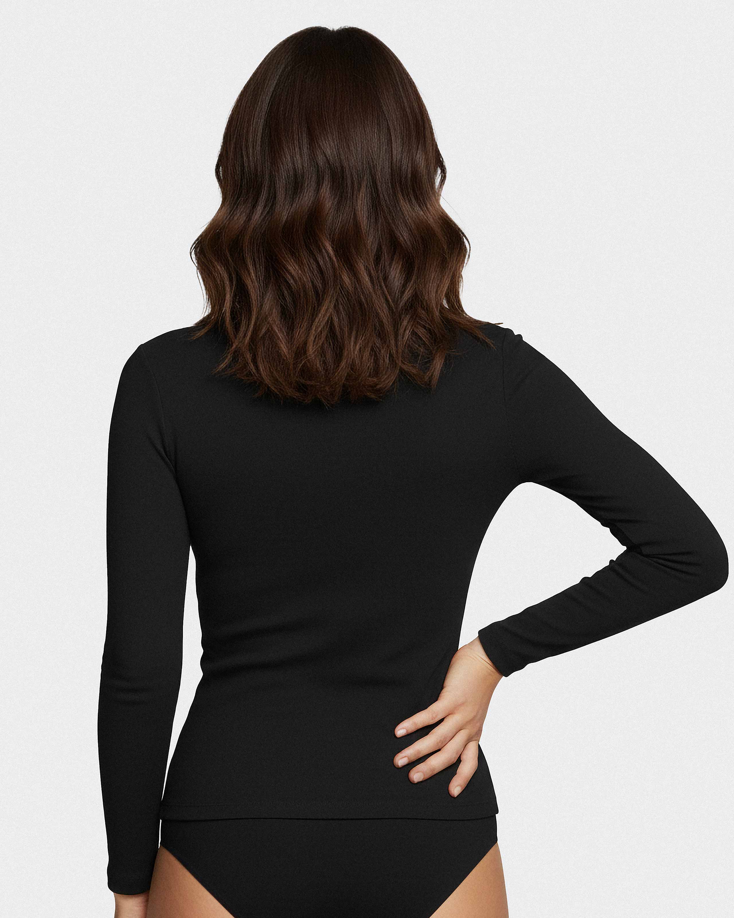 T-shirt long sleeves of woman in Wool Lyocell