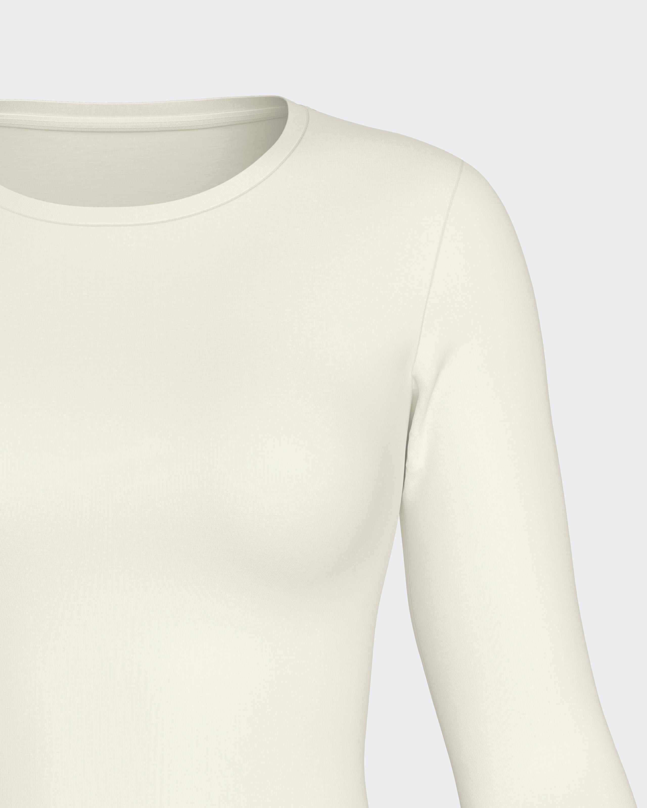 Long sleeve T-shirt O neck Wool Lyocell