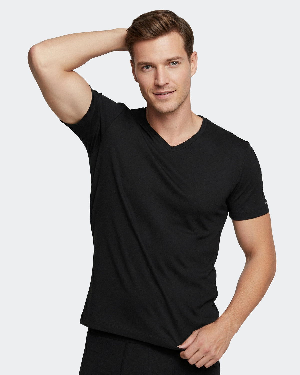 Herren-T-Shirt Thermo mit V-Ausschnitt