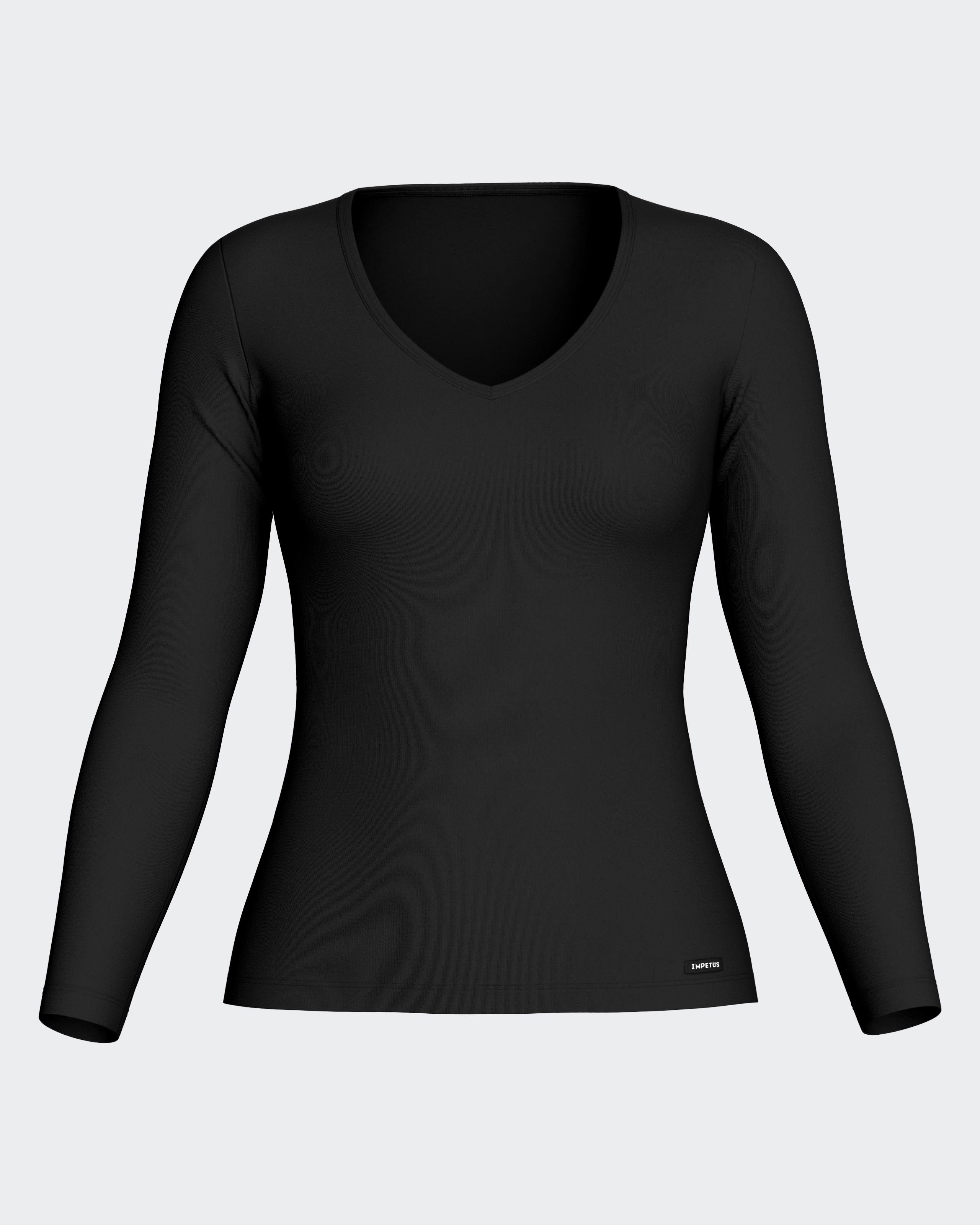 Long Sleeve T-Shirt V Neck Thermo