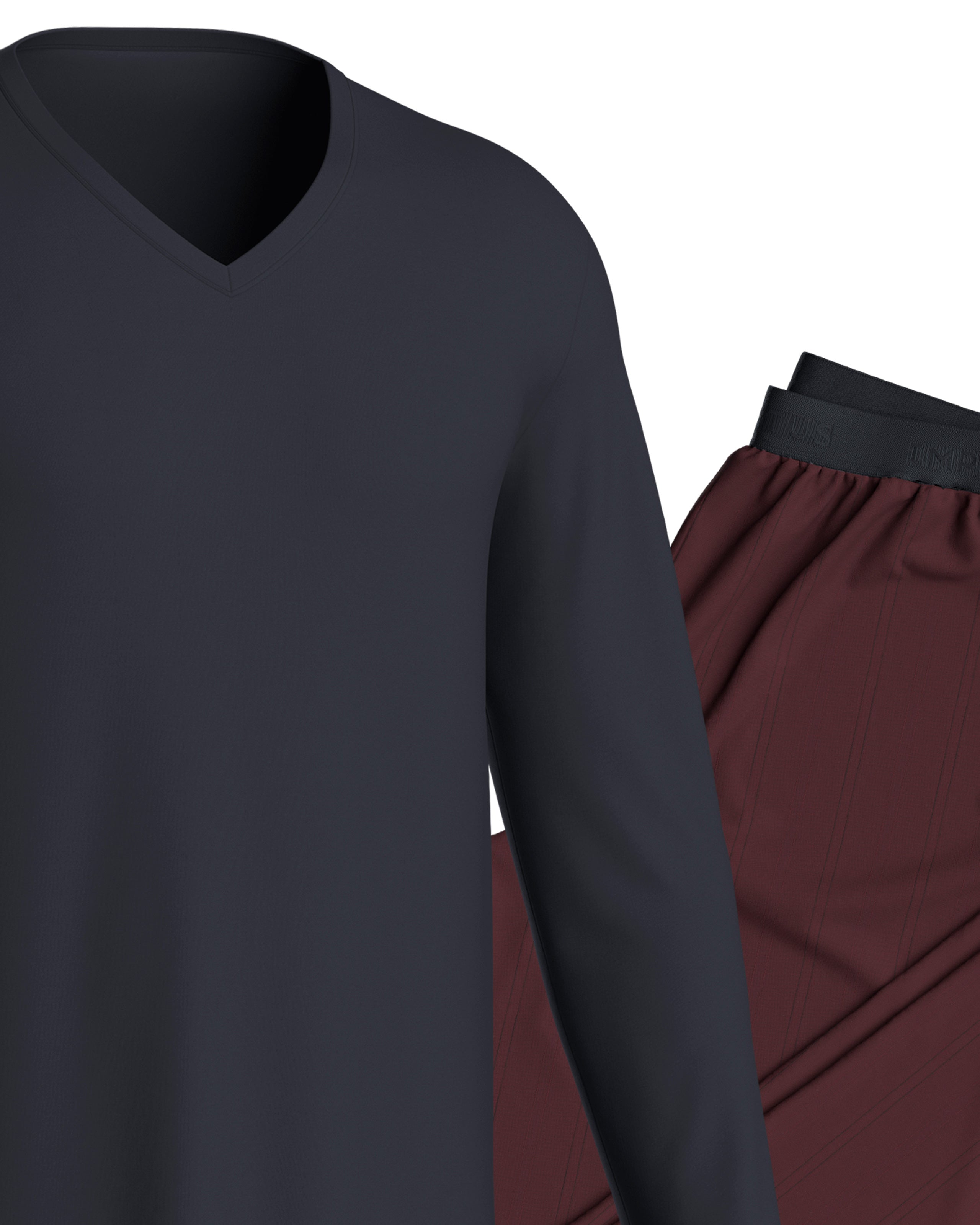 Pyjama with woven pants