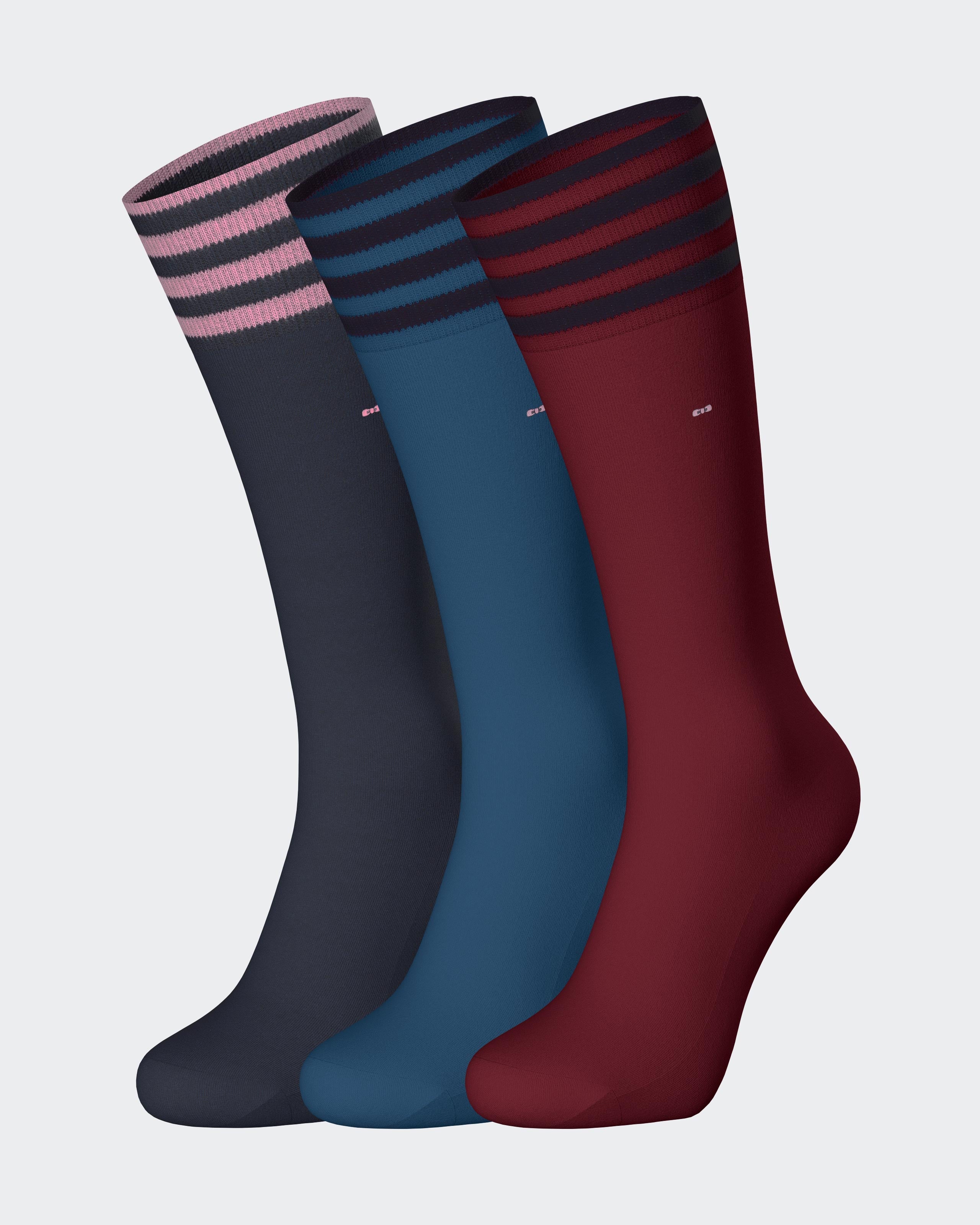 Lot de 3 paires chaussettes rayés