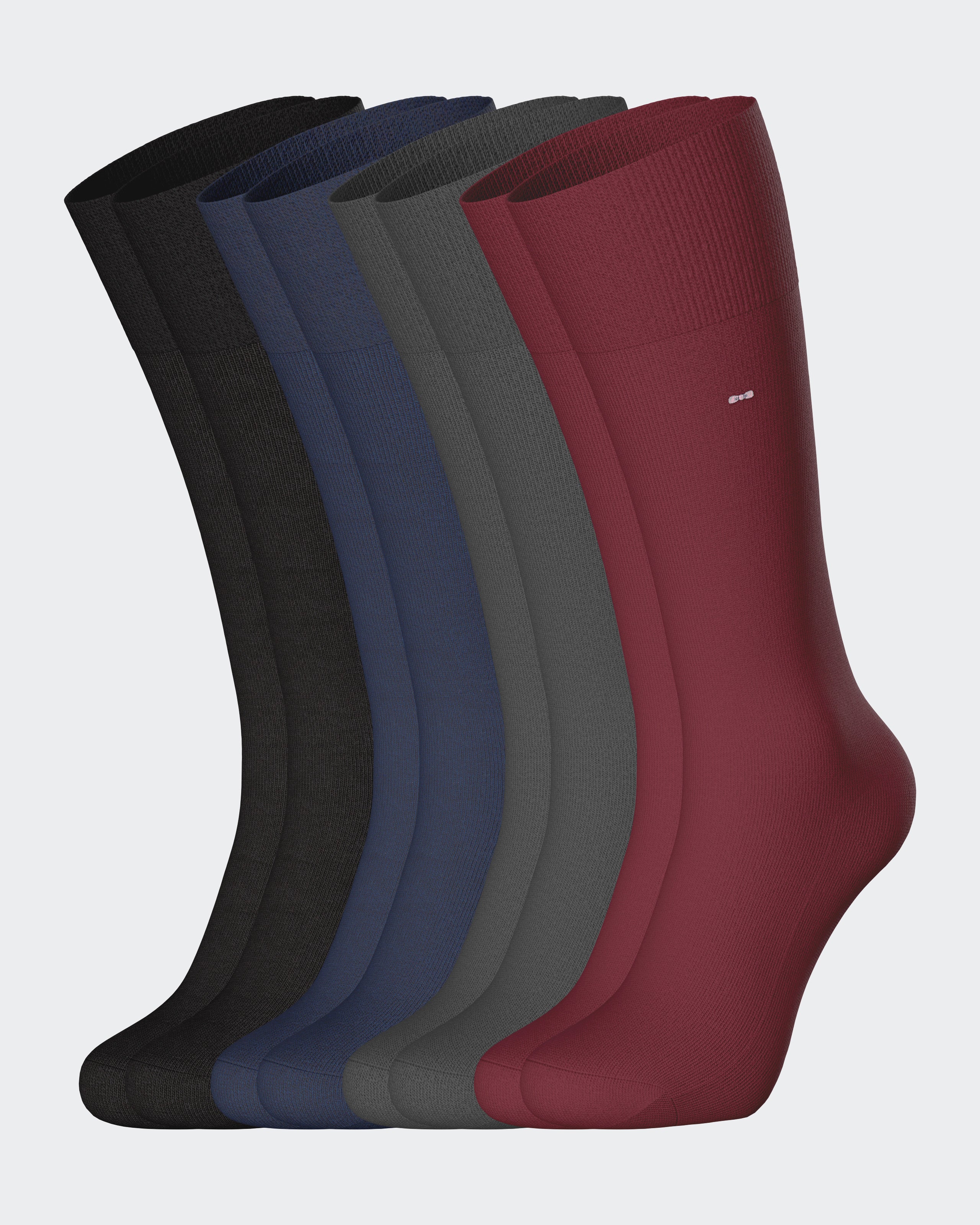 Lot de 4 paires Chaussettes unies