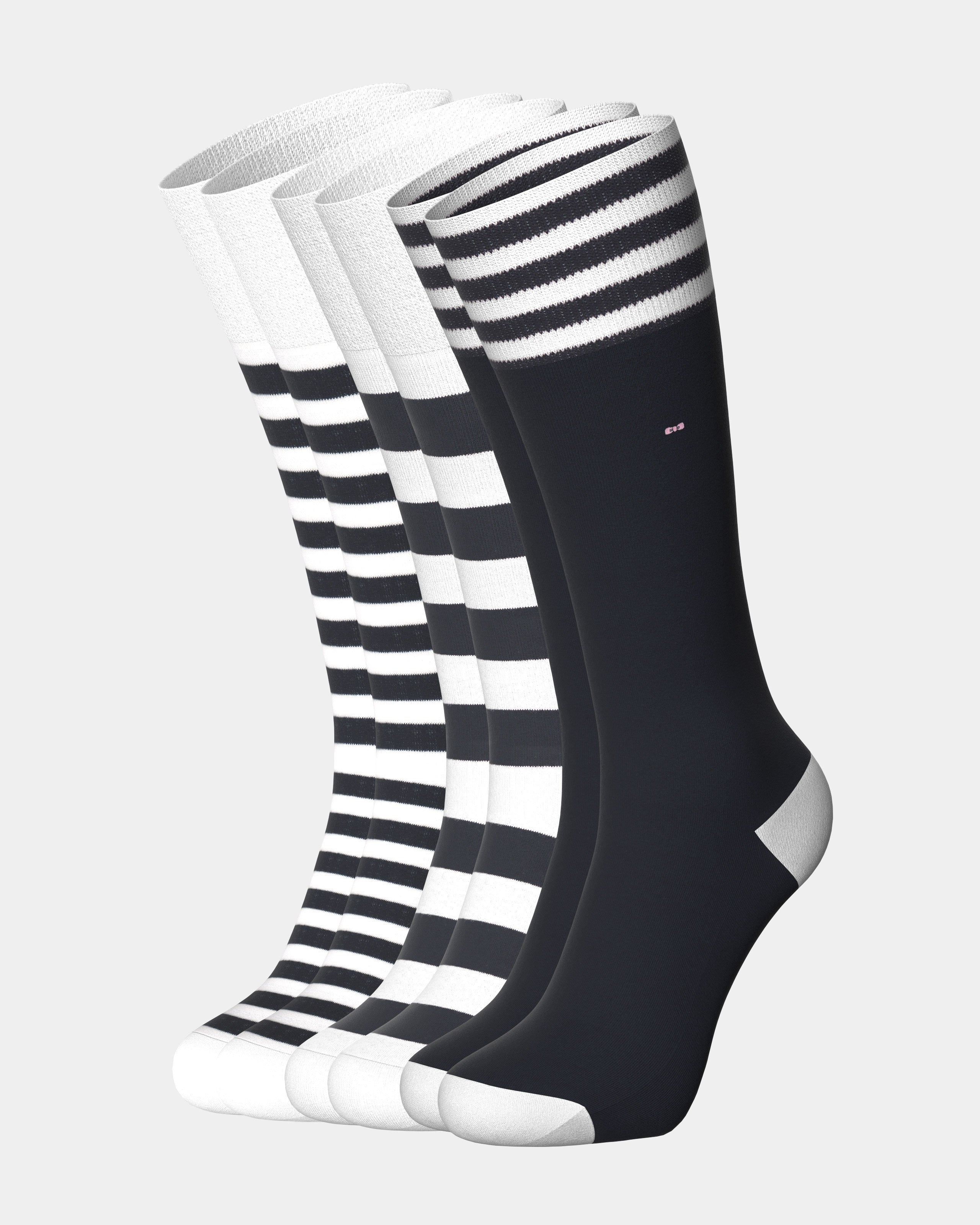 3 Pares Meias Riscas Eden Park