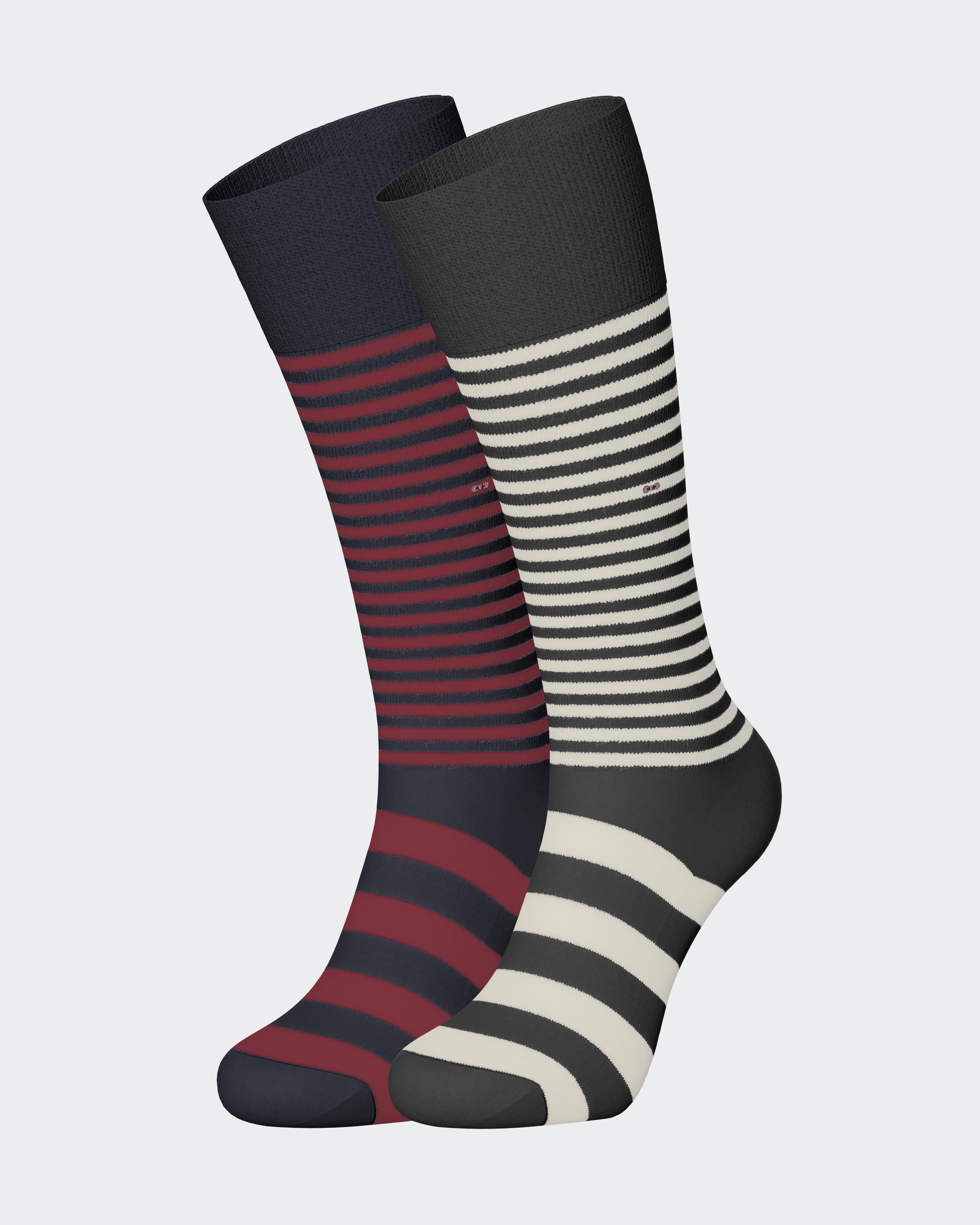 2 Pairs of Striped Socks