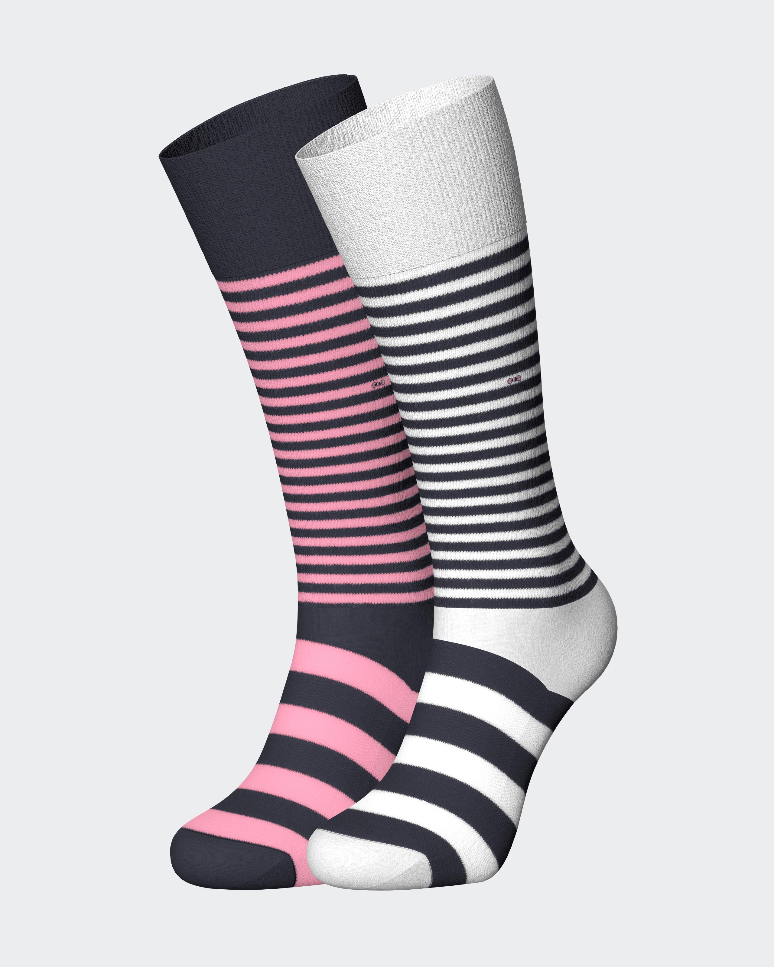 2 Pairs of Striped Socks