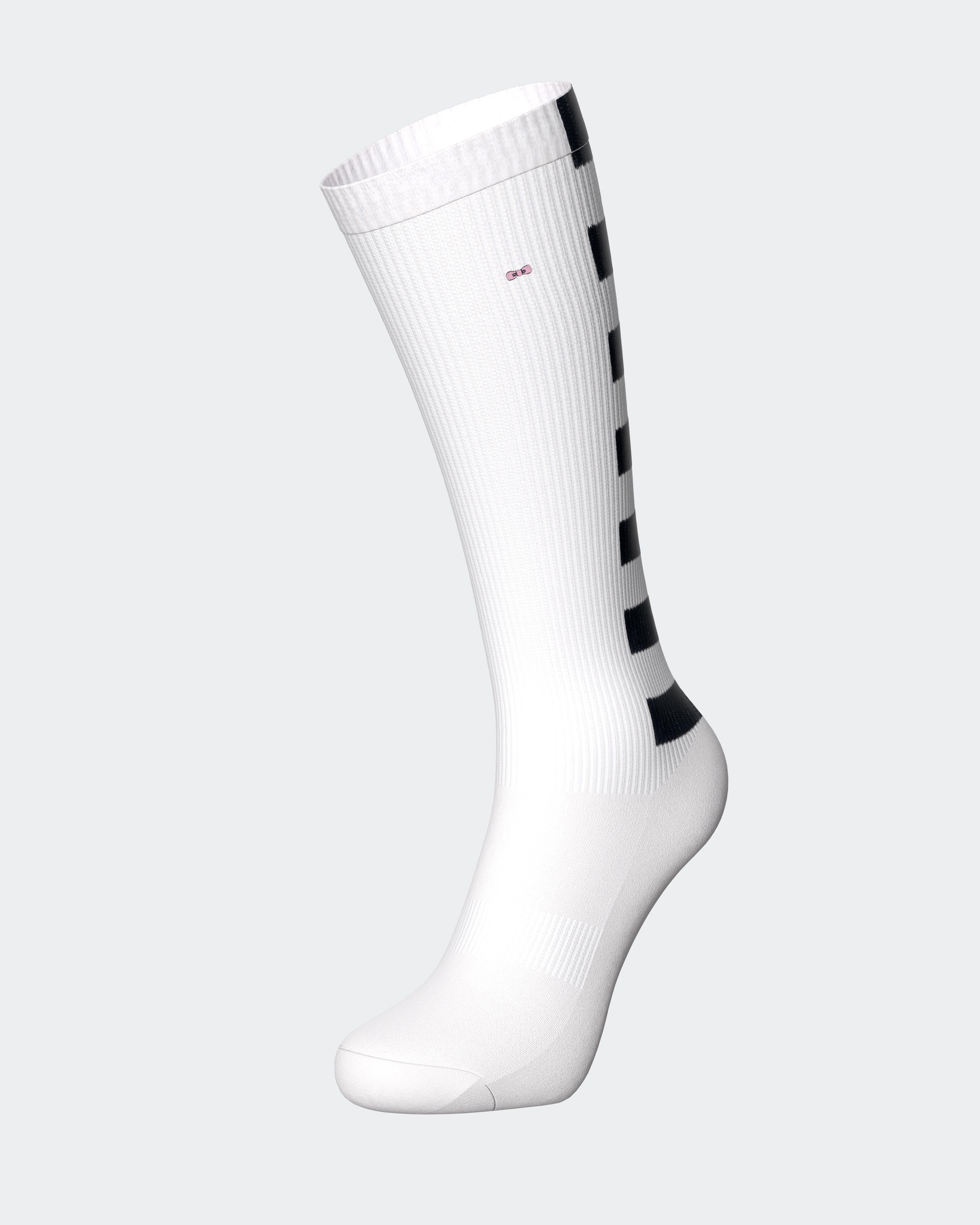 Ribbed socks with stripes