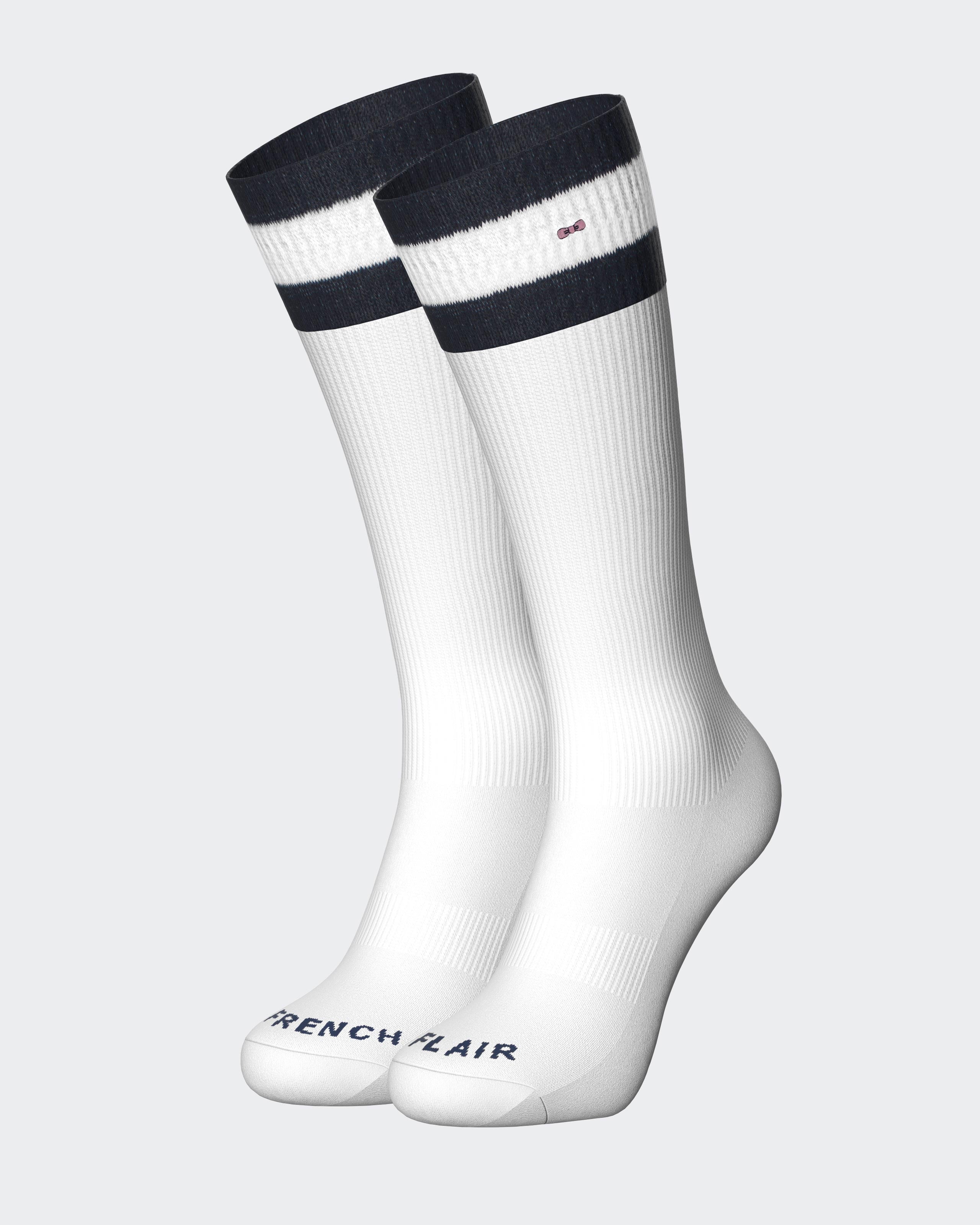 Chaussettes cannelées à rayures