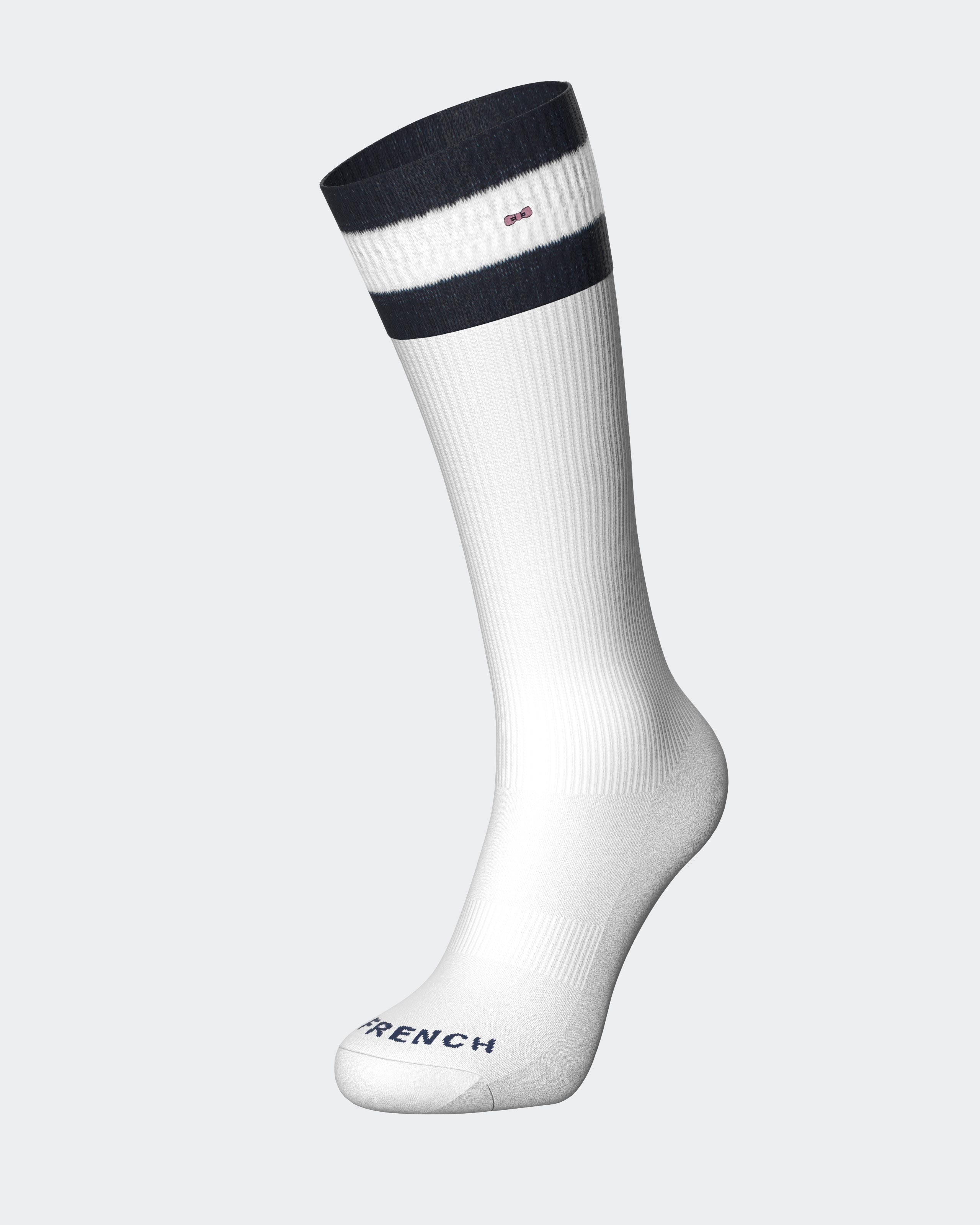 Ribbed socks with stripes