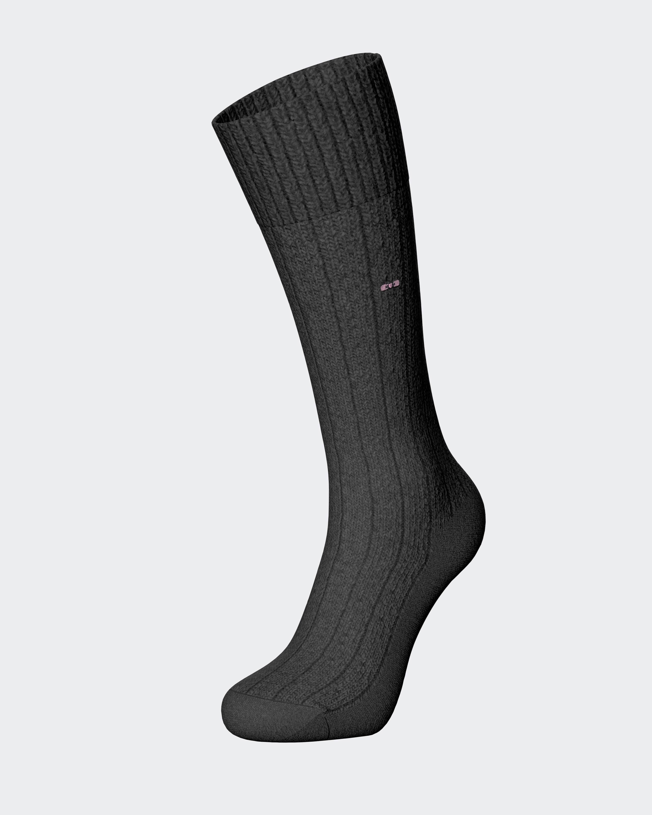 Calcetines de lana acanalados