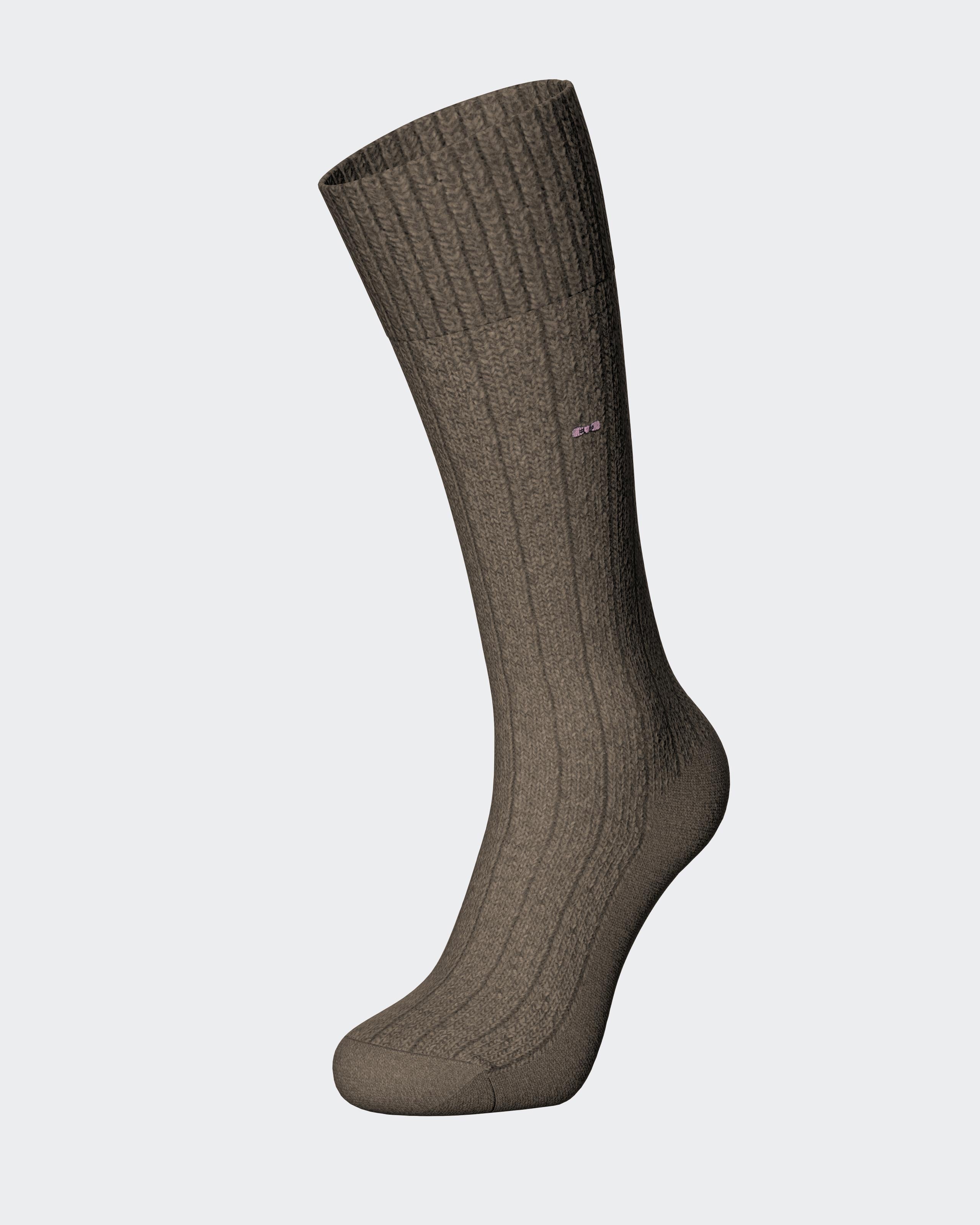 Calcetines de lana acanalados