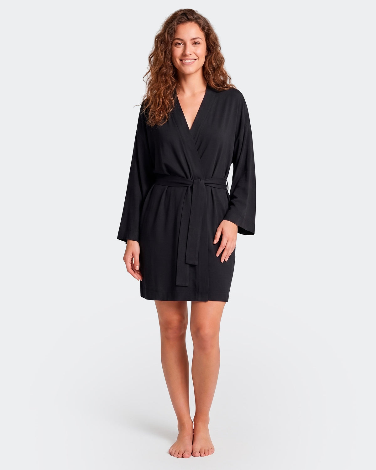 Kimono-style robe in Lyocell