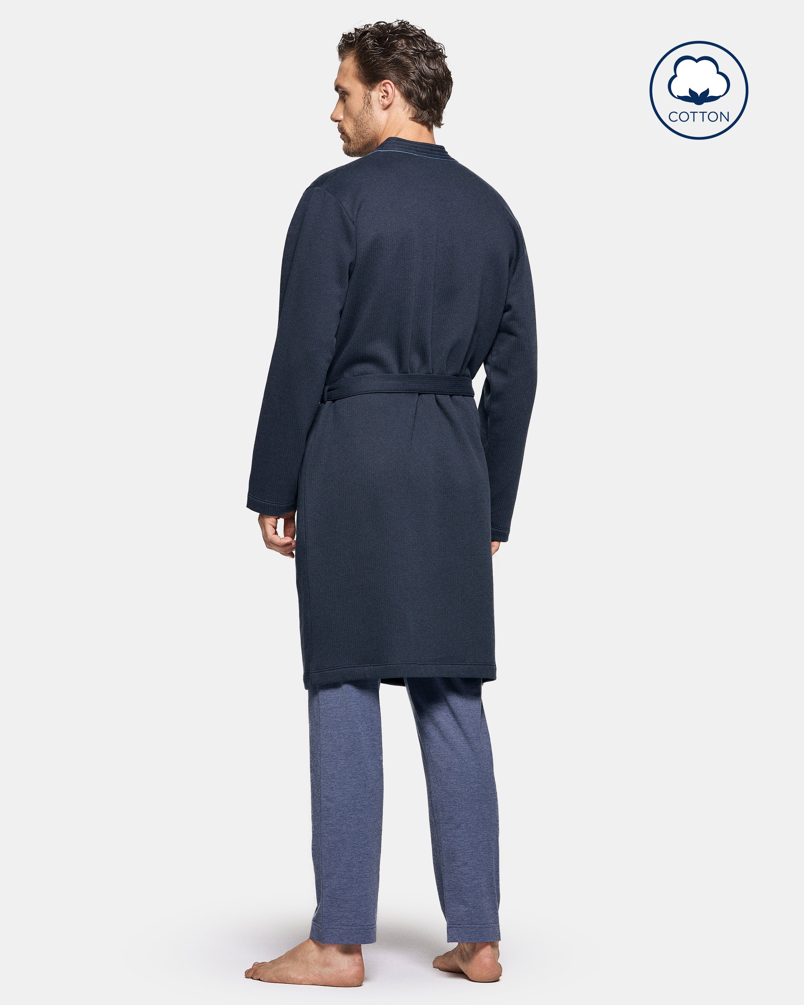 Peignoir long en coton