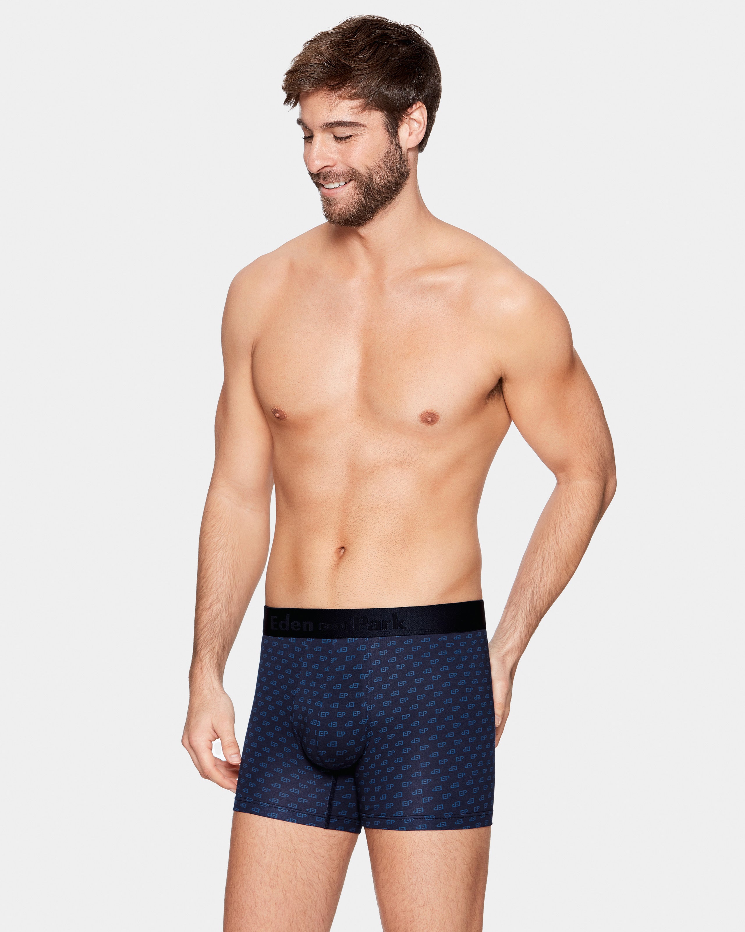 Boxer de homem estampado em Algodão