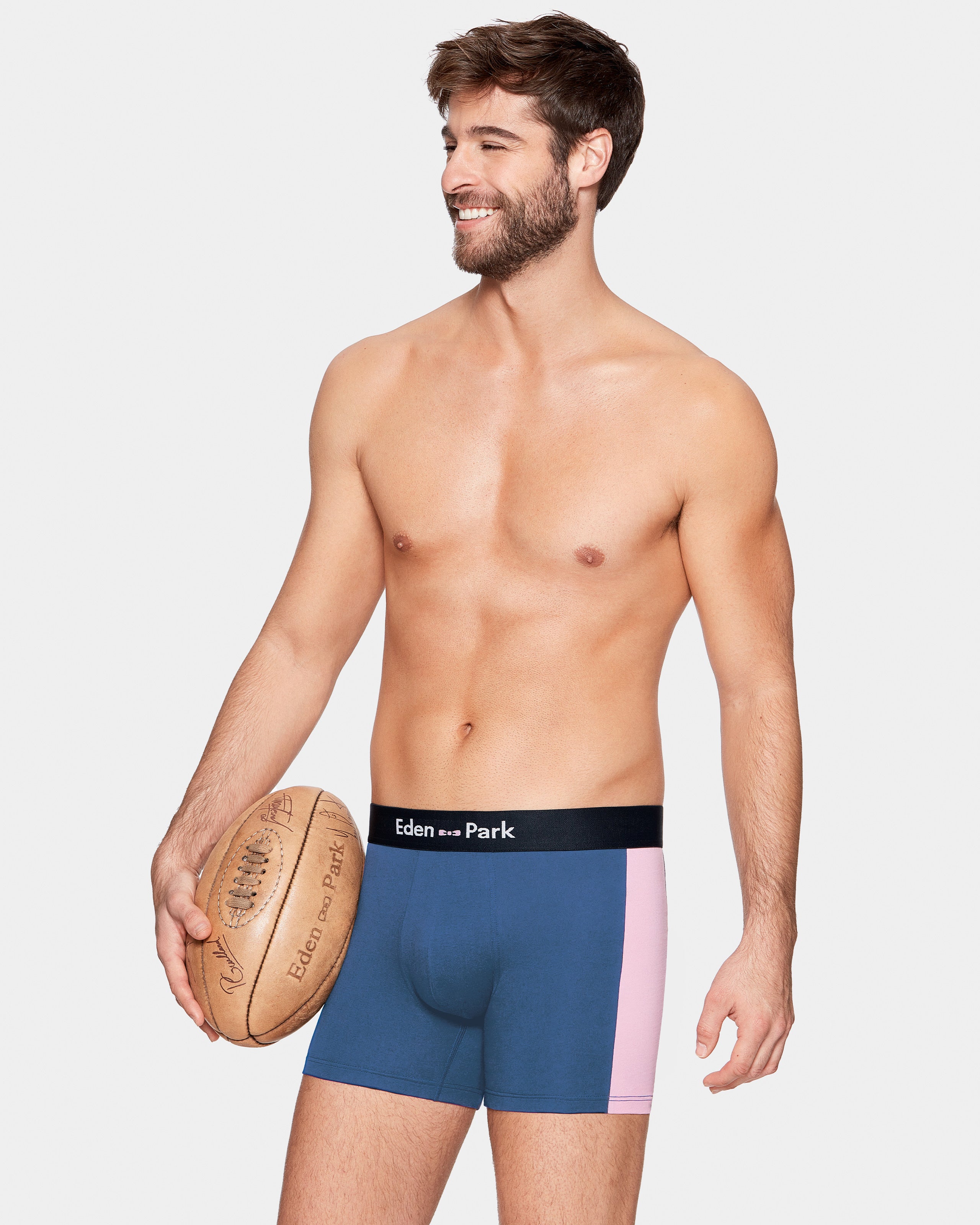 Man's boxer colorblock in Cotton