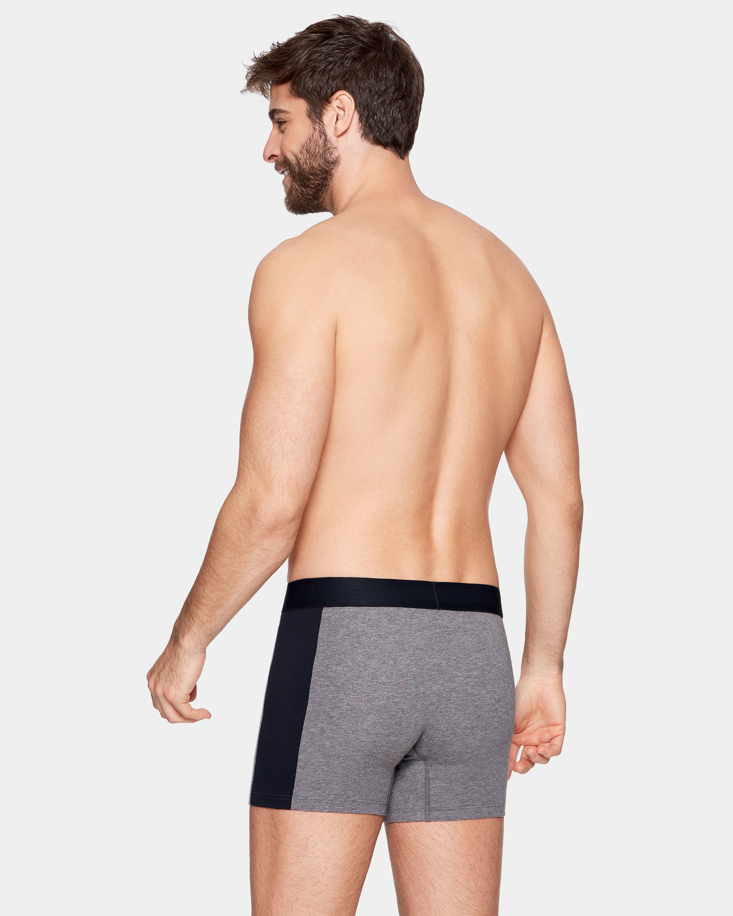 Boxer de homem colorblock em Algodão